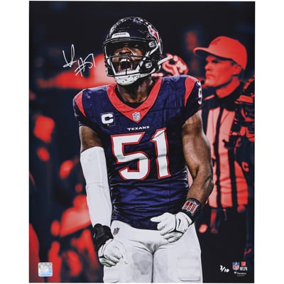 Will Anderson Jr. Houston Texans Autographed Fanatics Authentic 16" x 20" Unleashed Team Colorway Spotlight Photograph with White Signature - Limited Edition of 10