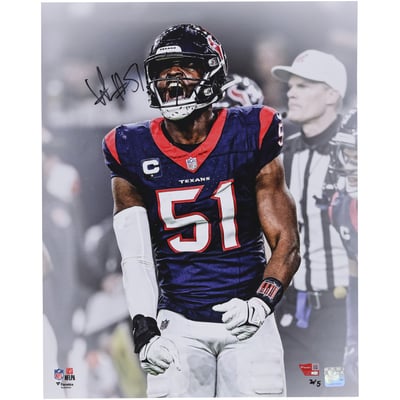Will Anderson Jr. Houston Texans Autographed Fanatics Authentic 16" x 20" Unleashed White Spotlight Photograph with Black Signature - Limited Edition of 5