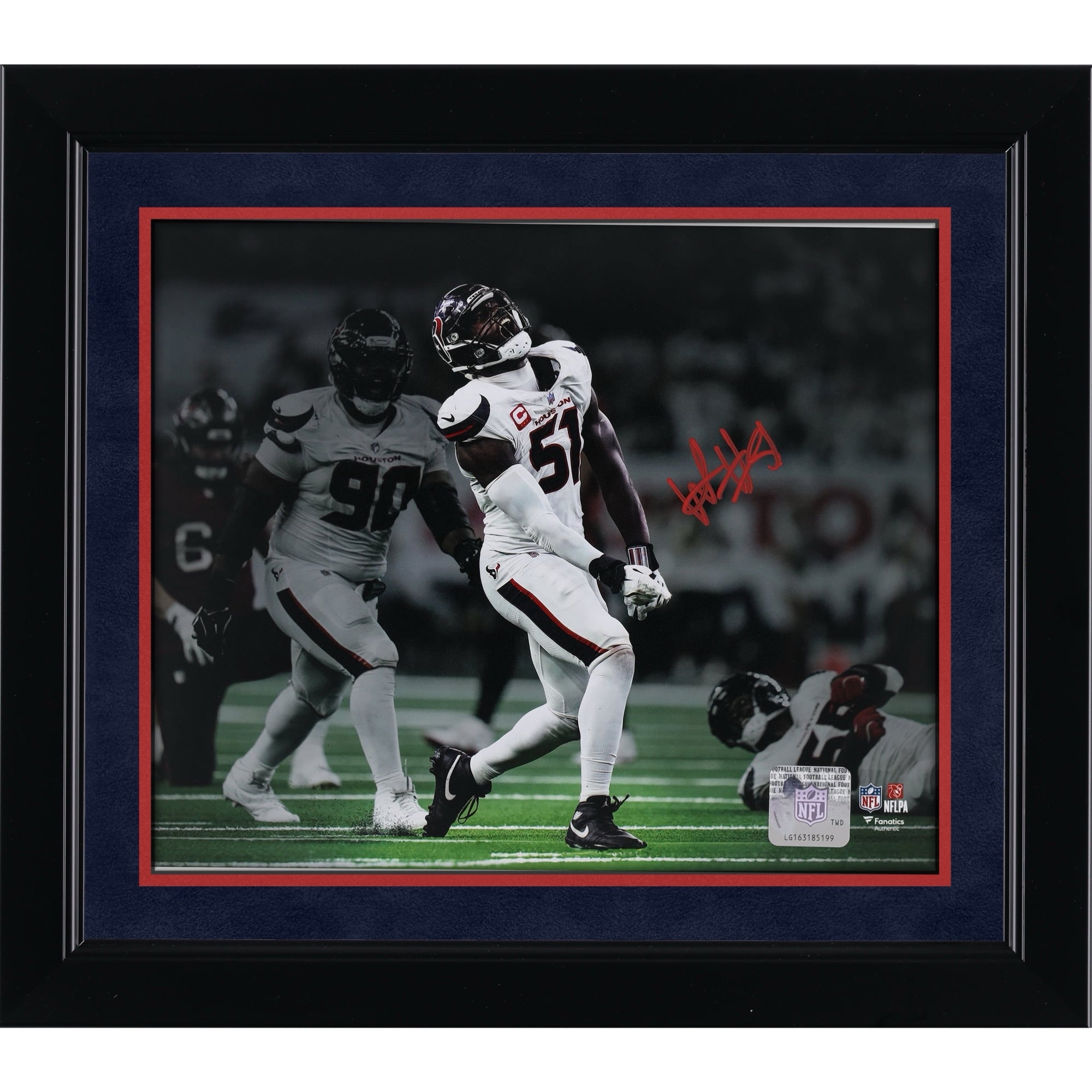 Photo dédicacée de Will Anderson Jr. (Houston Texans) - Célébration d'un sack (8" x 10")