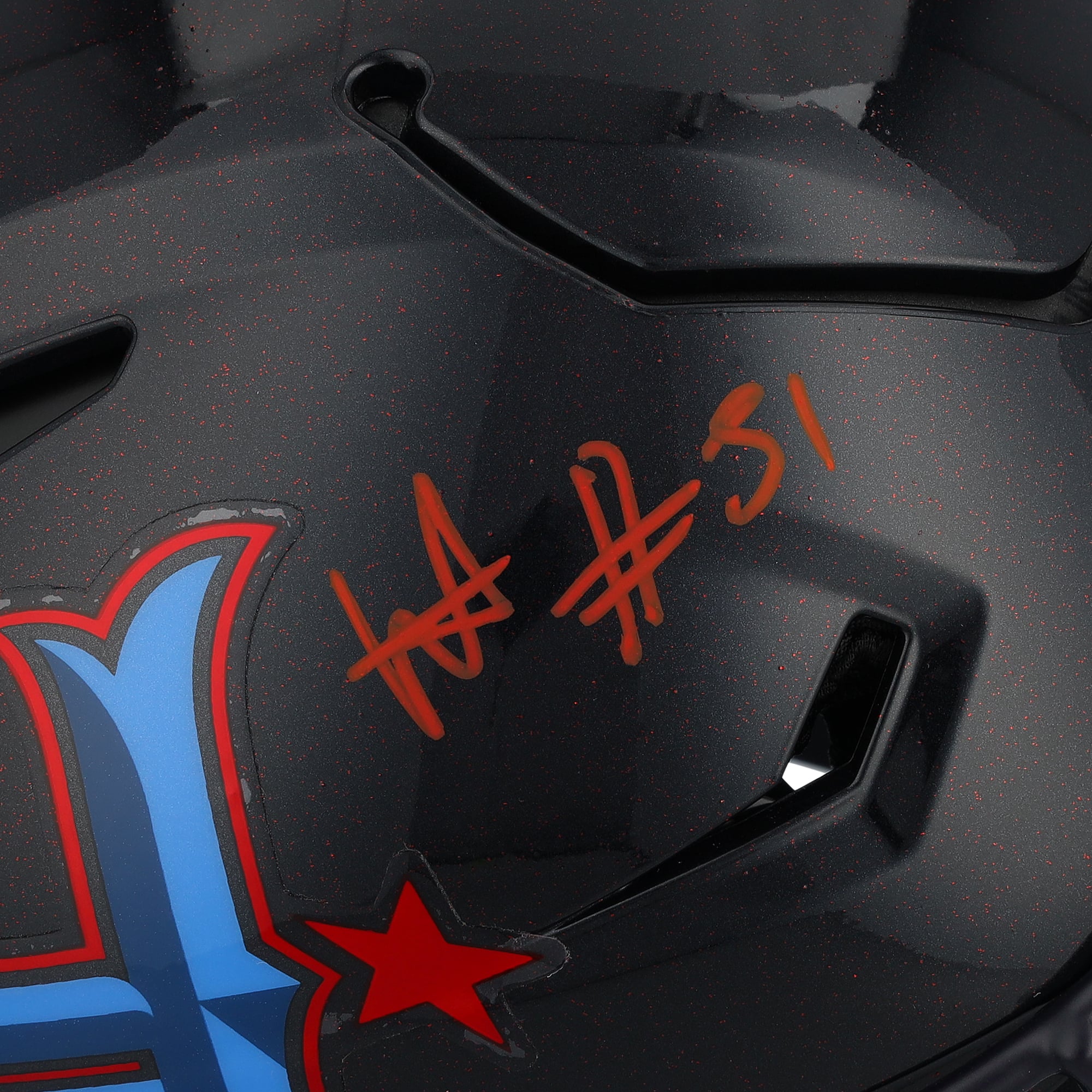 Casque Riddell 2024 bleu marine authentique dédicacé par Will Anderson Jr. des Houston Texans