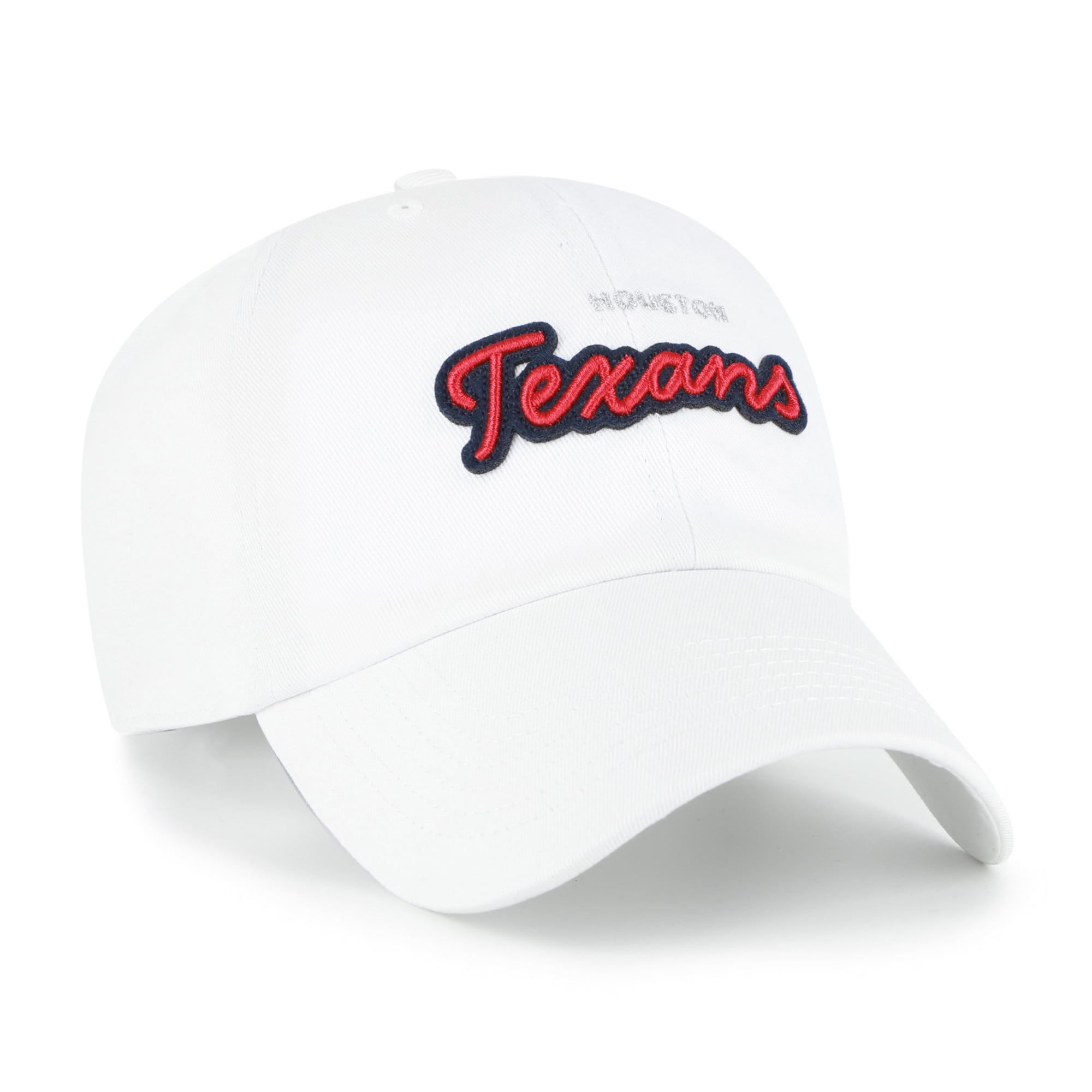 Women's '47 White Houston Texans Trendy Script Clean Up Adjustable Hat