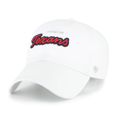  Houston Texans '47 Women's Trendy Script Clean Up Adjustable Hat - White