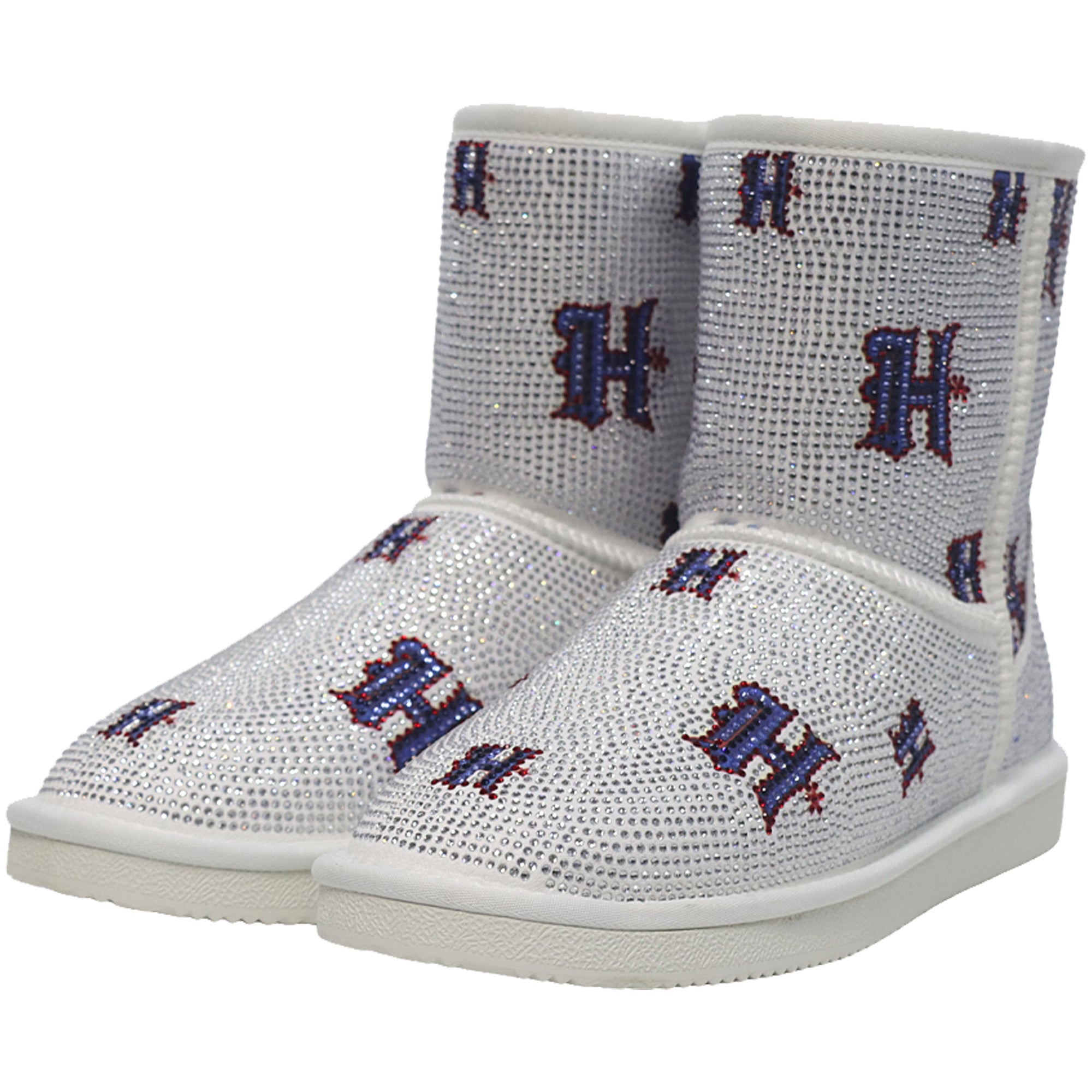 Bottines à enfiler FABGATING by Cuce blanches avec logo des Houston Texans