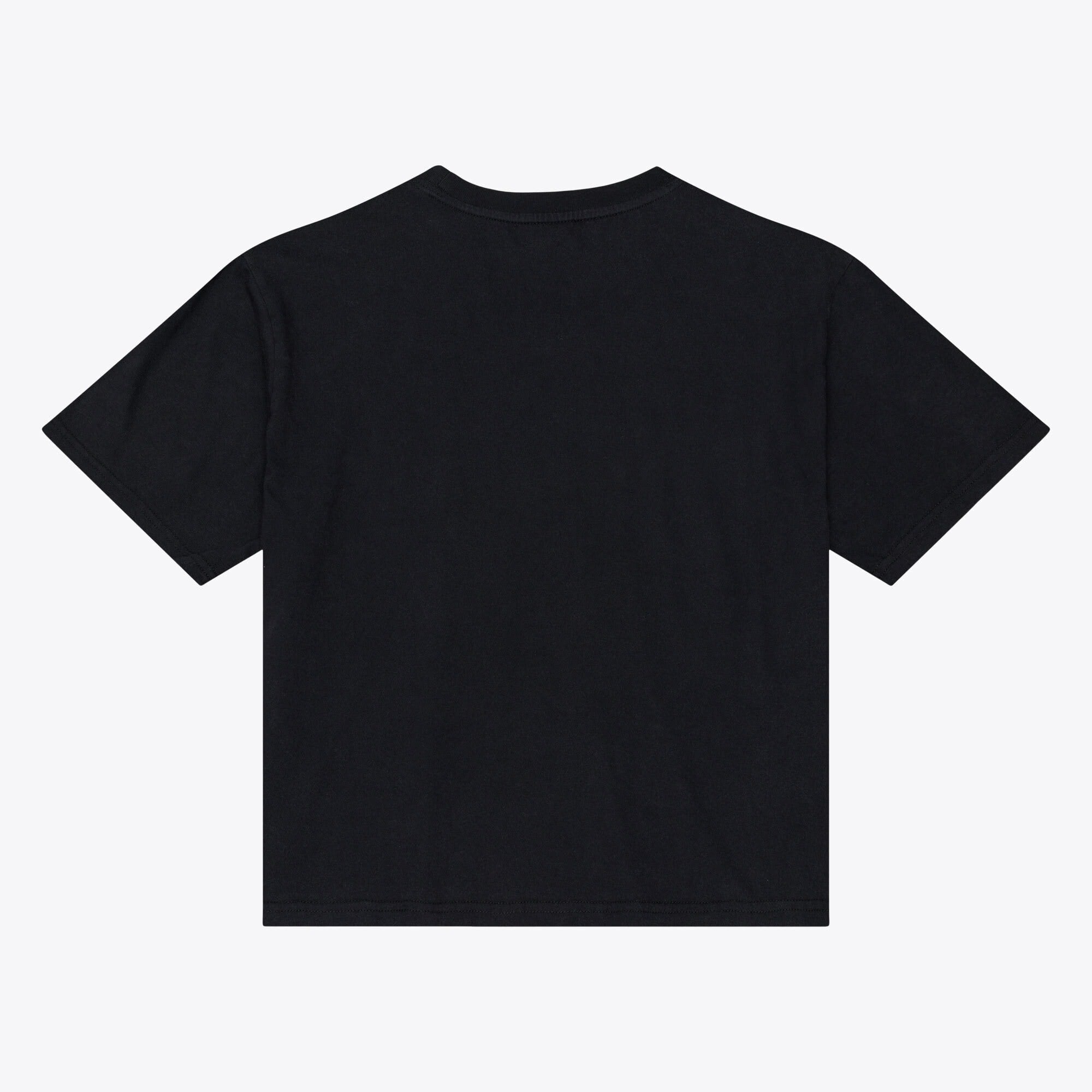Women's Mitchell & Ness Black Houston Texans Core Essentials Micro Logo Boxy Crop T-Shirt