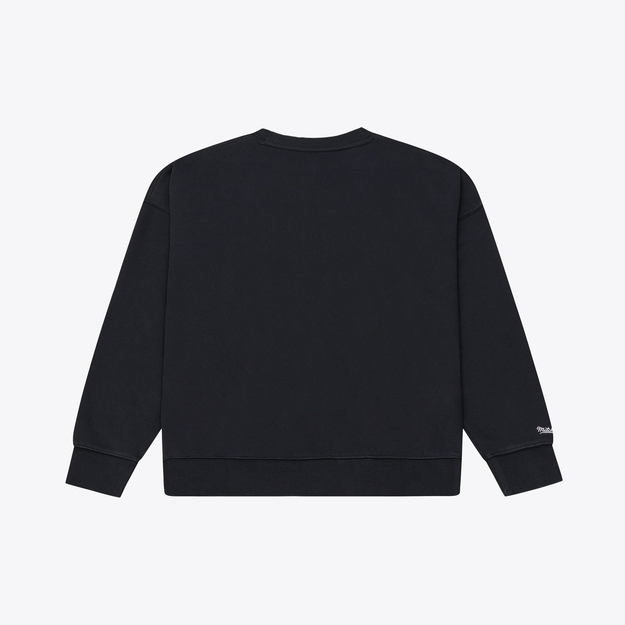 Women's Mitchell & Ness Black Houston Texans Core Essentials Micro Logo Fleece Sweatshirt