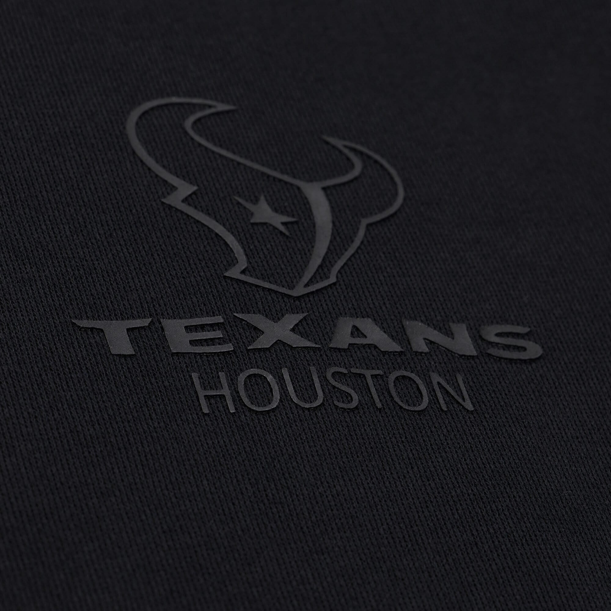 Women's Mitchell & Ness Black Houston Texans Core Essentials Micro Logo Fleece Sweatshirt