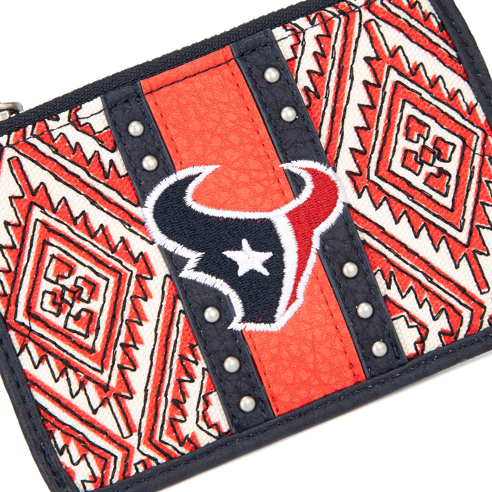 Portefeuille et bracelet porte-clés football Montana West Houston Texans pour femme