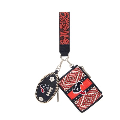 Houston Texans Montana West Women's Wallet & Football Charm Wristlet