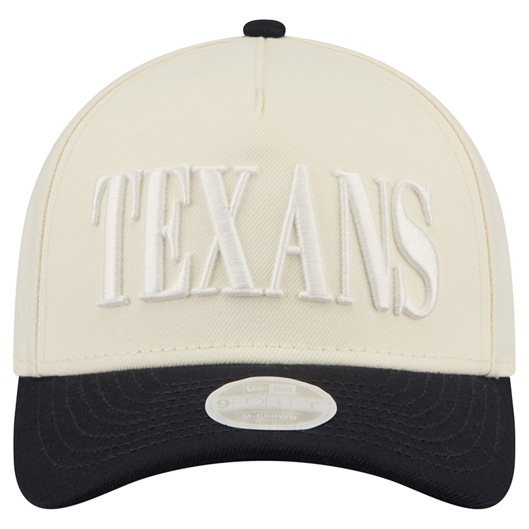 Women's New Era Cream/Navy Houston Texans Tonal A-Frame 9FORTY Adjustable Hat