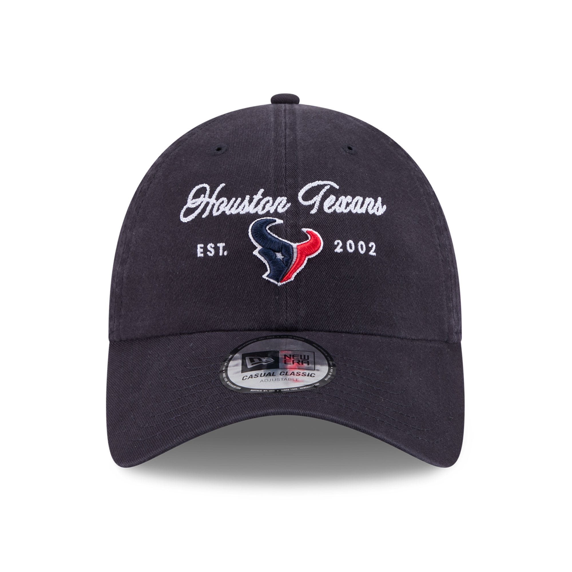 Women's New Era Navy Houston Texans Script Casual Classic Adjustable Hat
