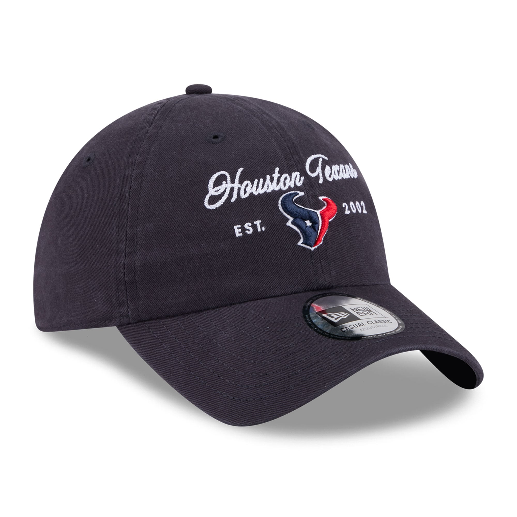Women's New Era Navy Houston Texans Script Casual Classic Adjustable Hat