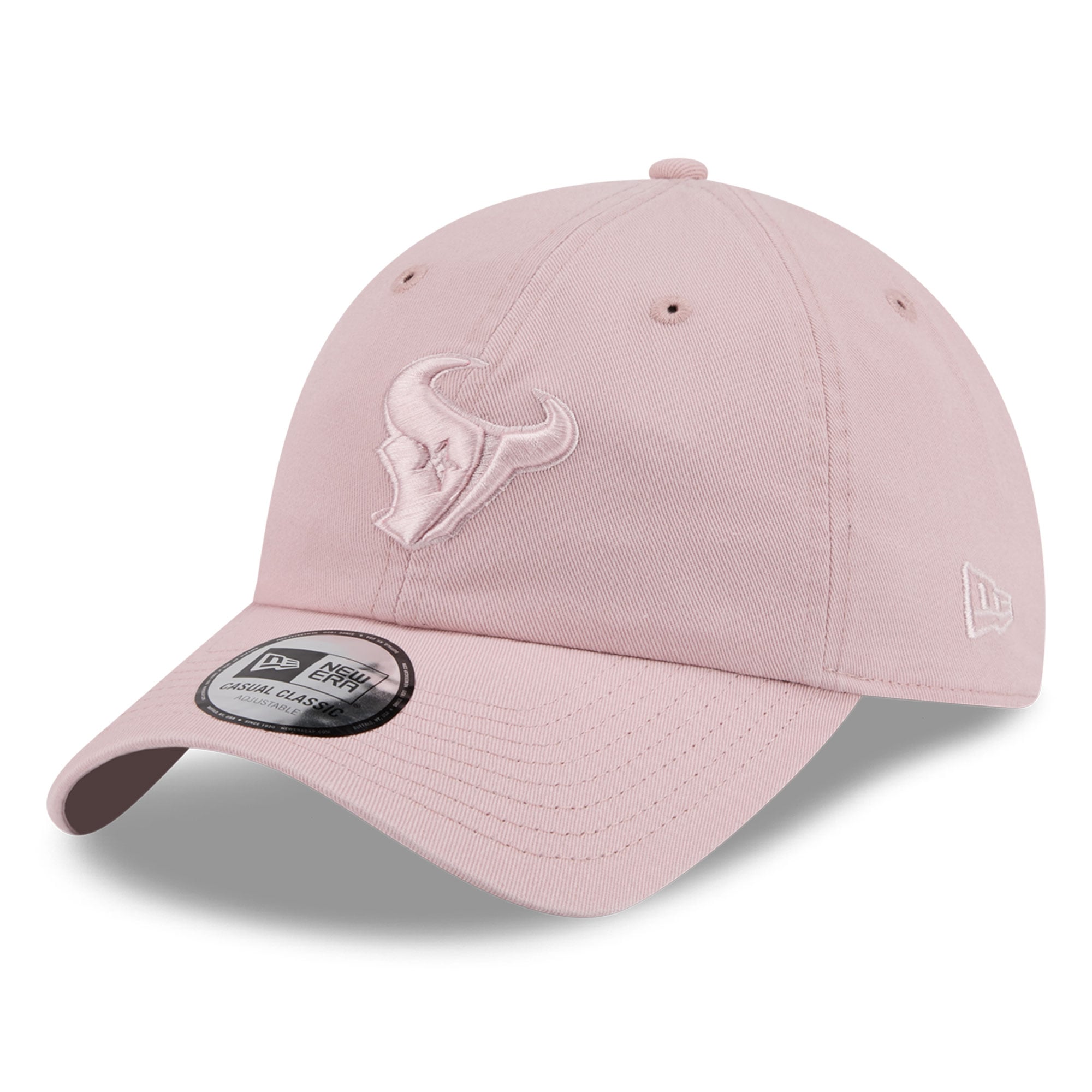 Casquette New Era rose pour femme, Houston Texans, style classique décontracté et ajustable