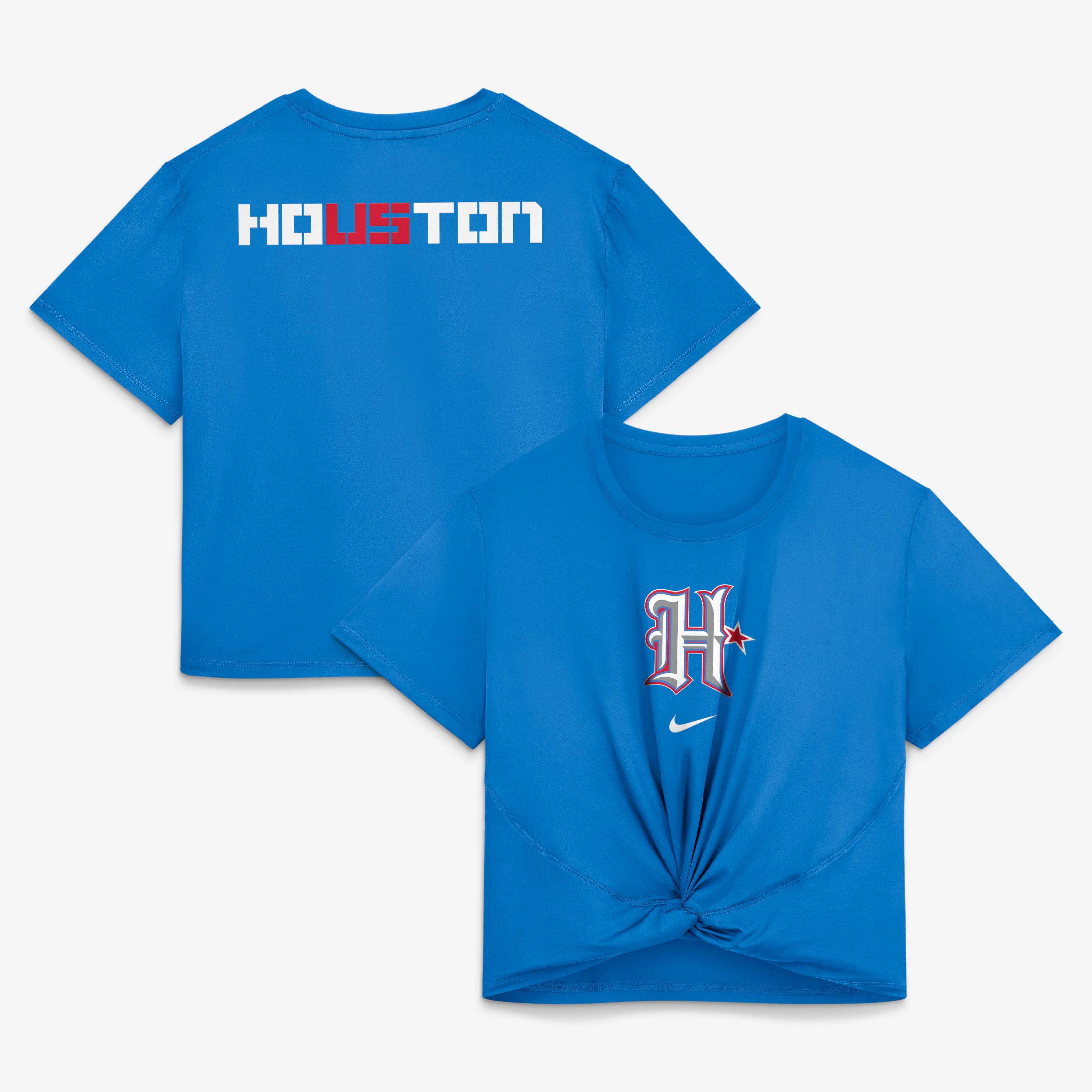 T-shirt court Nike bleu Houston Texans 2026 Rivalries Collection Classic Twist pour femme