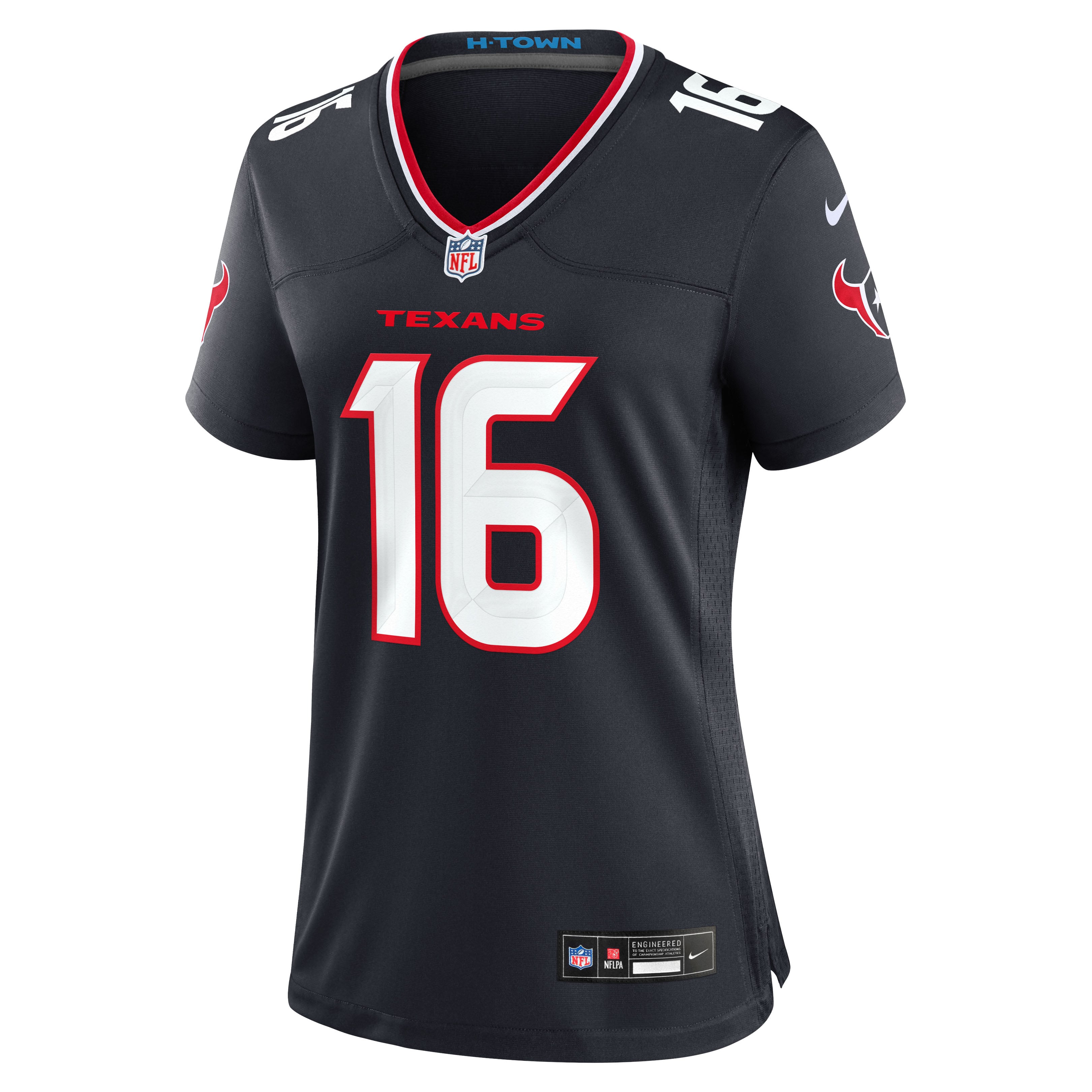 Maillot de match Nike Brett Rypien bleu marine des Houston Texans pour femmes