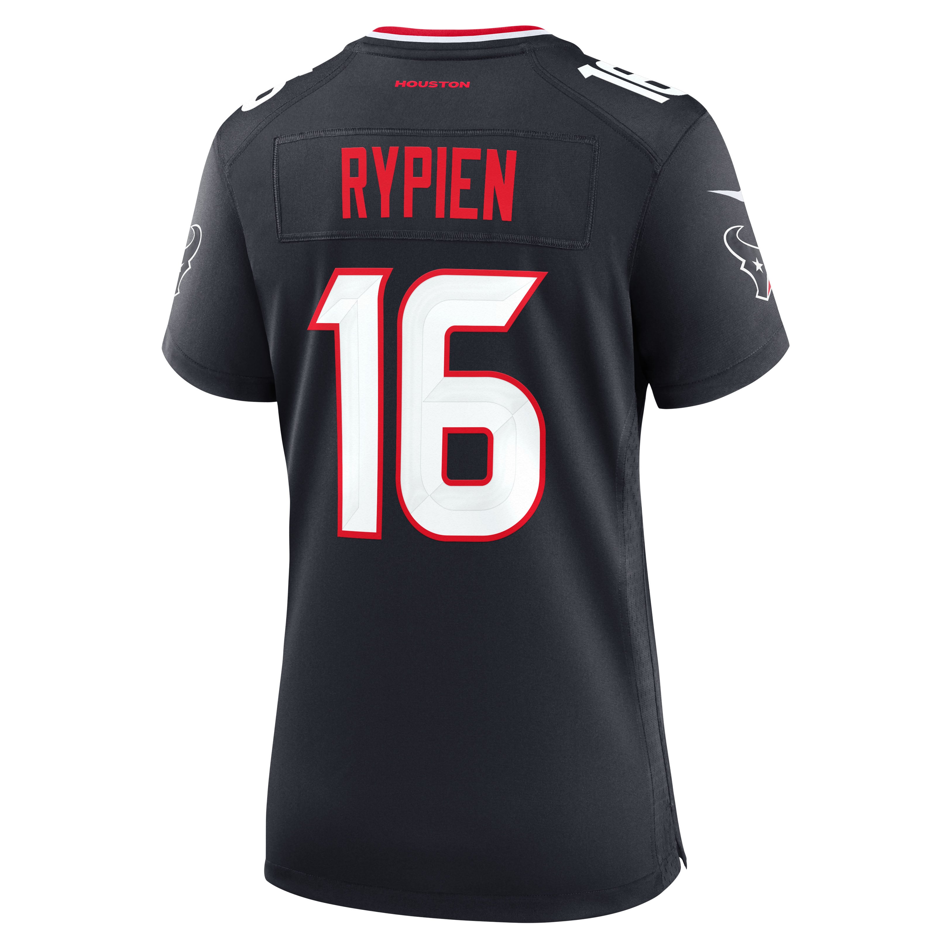 Maillot de match Nike Brett Rypien bleu marine des Houston Texans pour femmes
