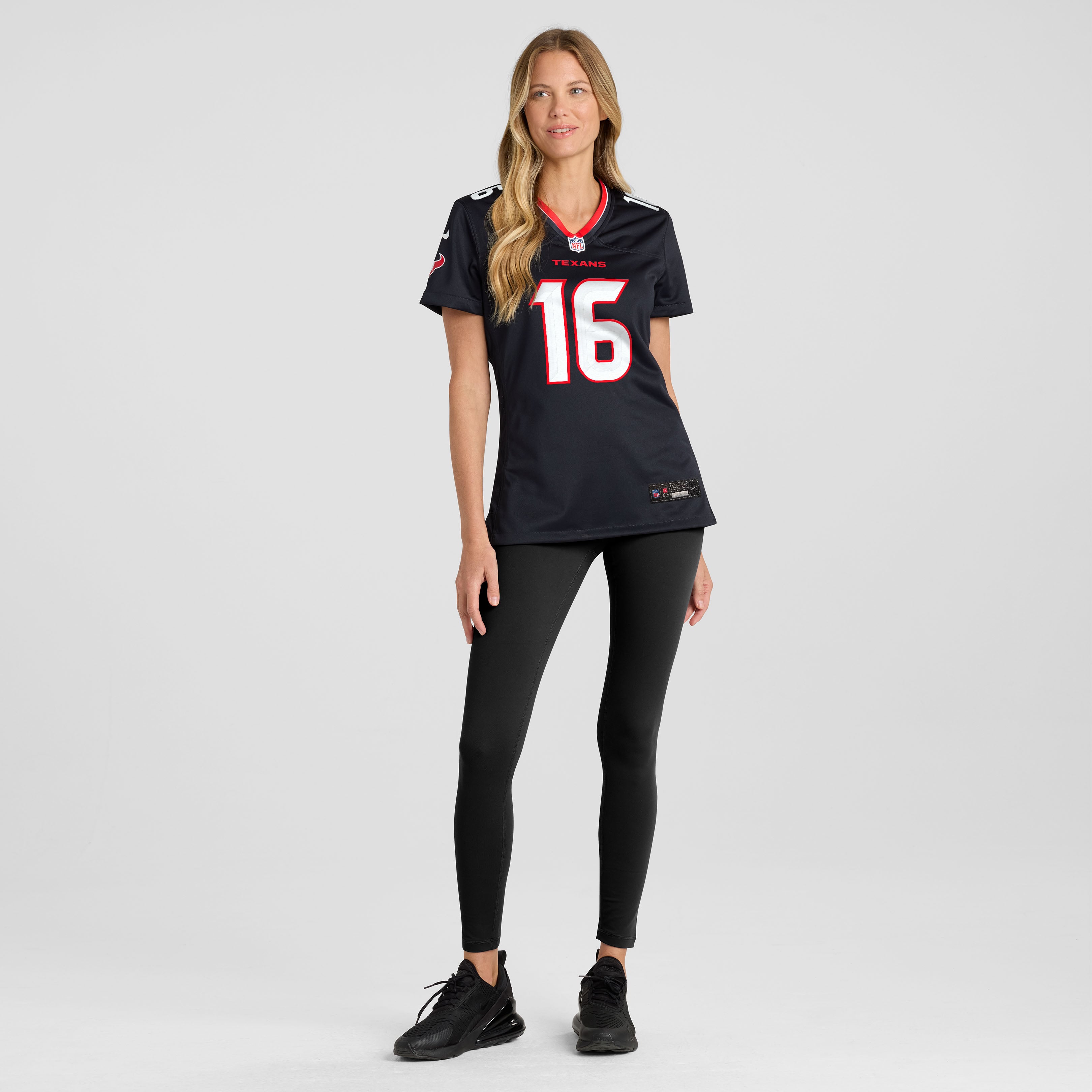 Maillot de match Nike Brett Rypien bleu marine des Houston Texans pour femmes