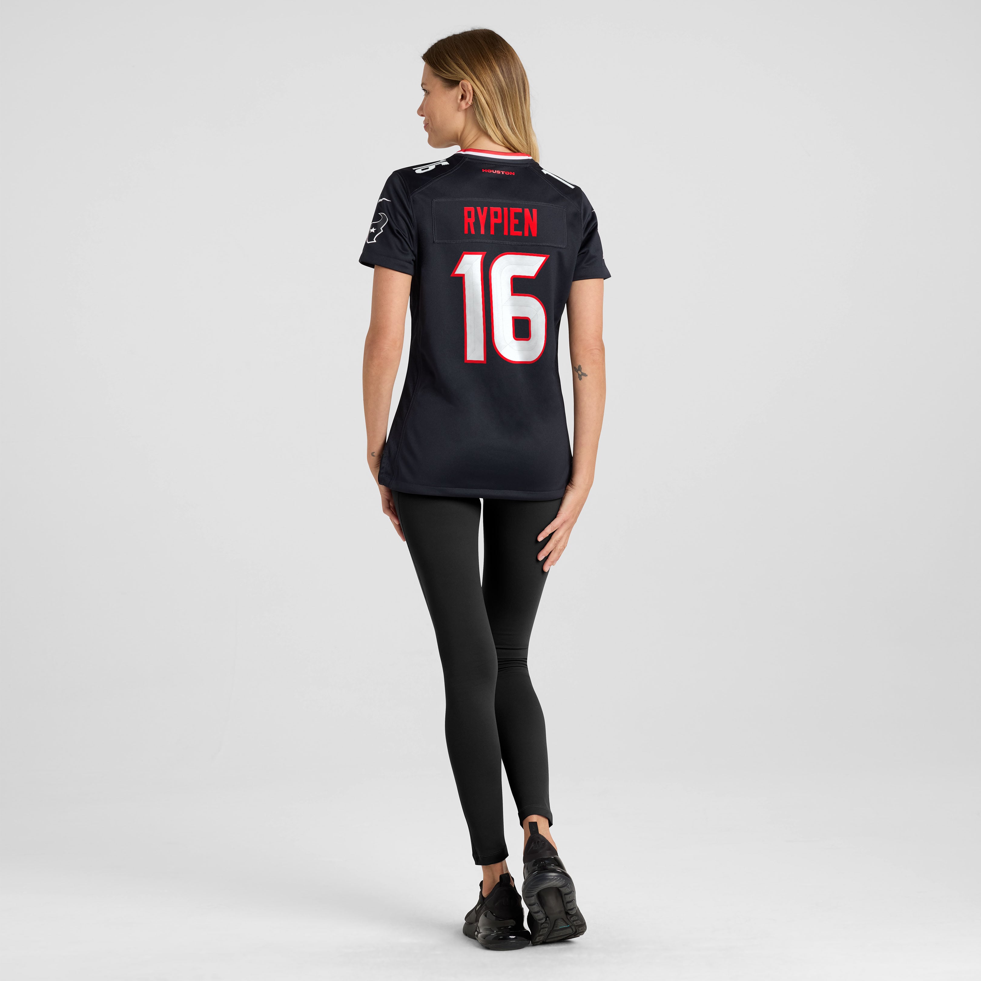Maillot de match Nike Brett Rypien bleu marine des Houston Texans pour femmes
