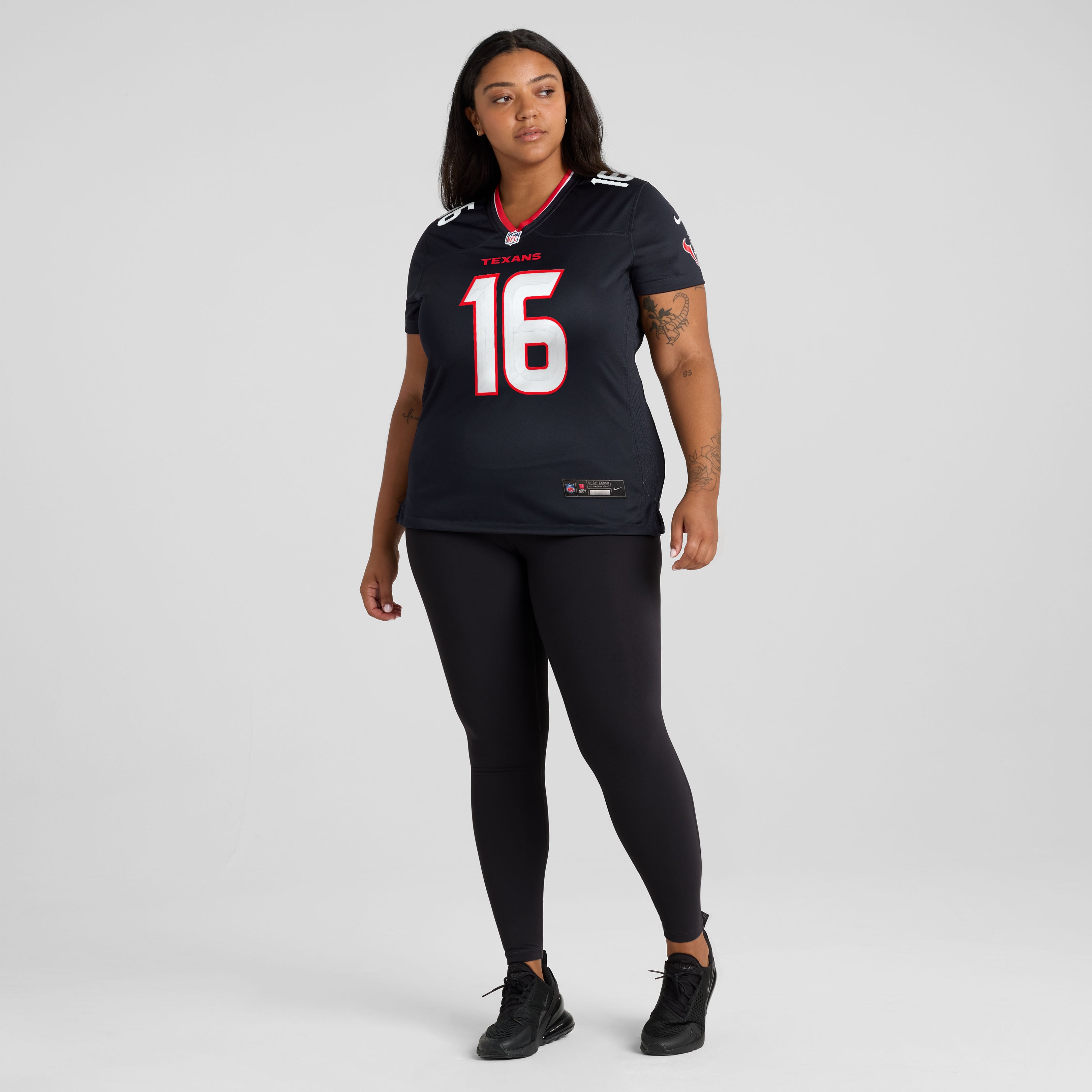 Maillot de match Nike Brett Rypien bleu marine des Houston Texans pour femmes