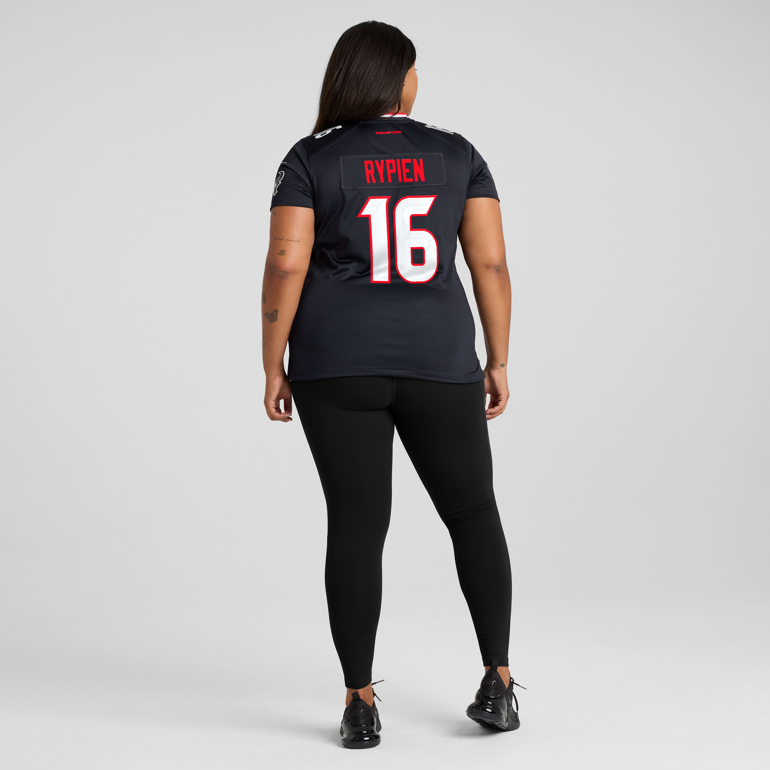 Maillot de match Nike Brett Rypien bleu marine des Houston Texans pour femmes