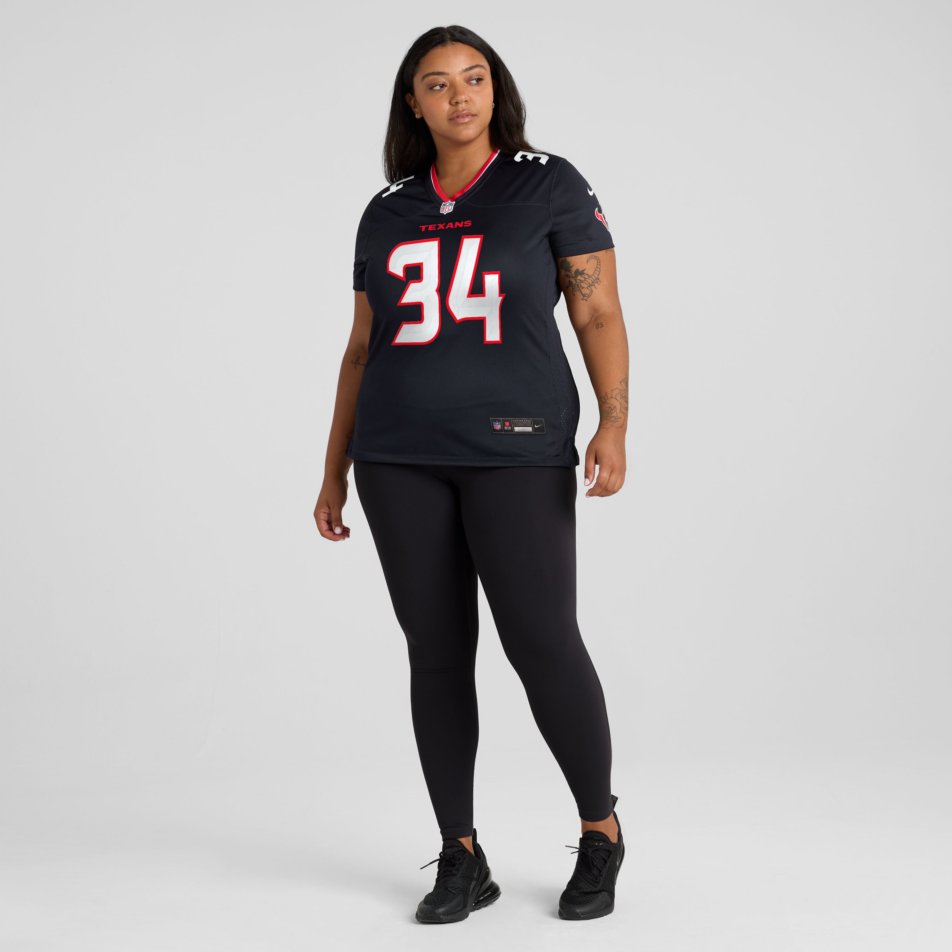 Maillot de match Nike Bryce Hall bleu marine des Houston Texans pour femmes
