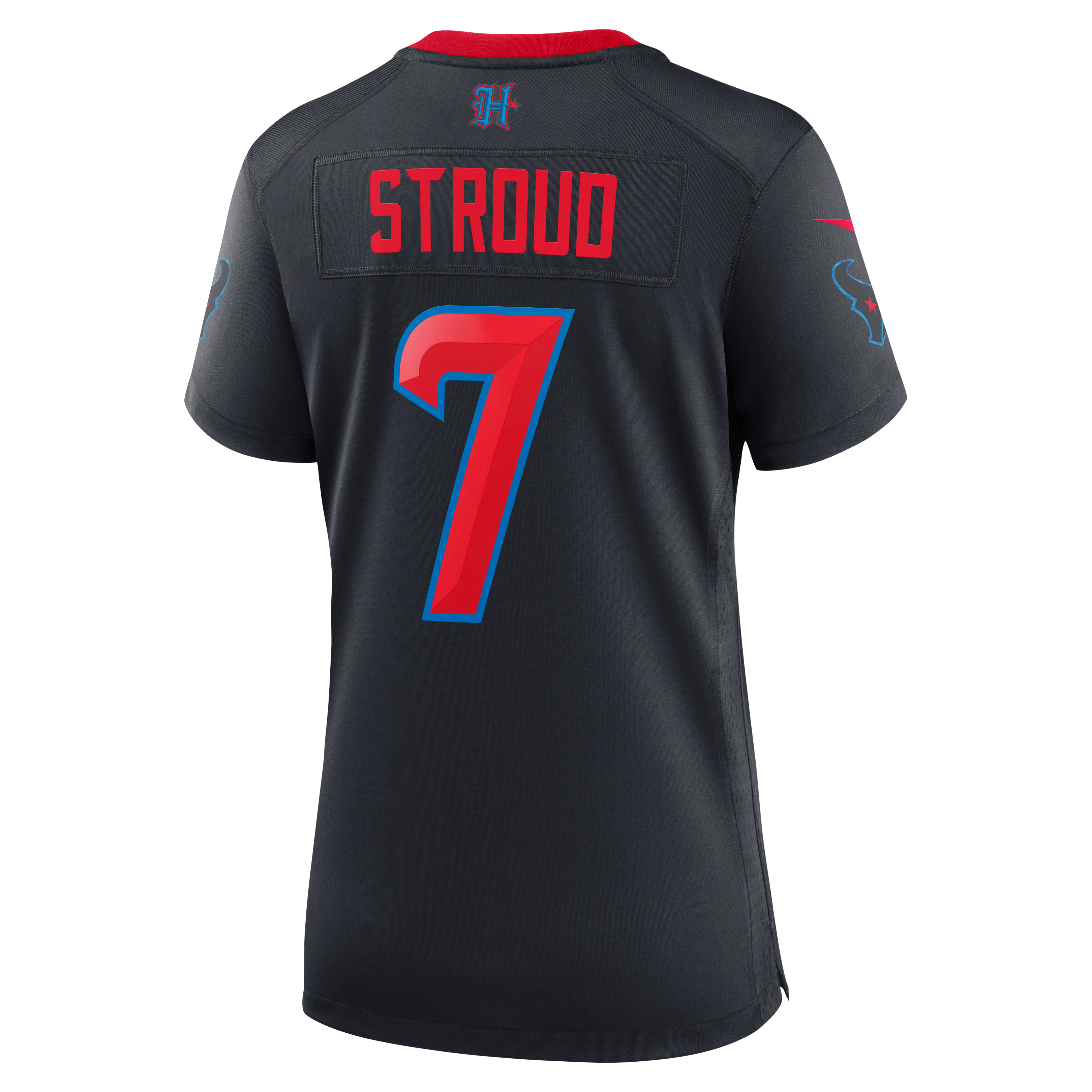 Maillot de match Nike C.J. Stroud bleu marine des Houston Texans, édition alternative 25e saison, pour femme