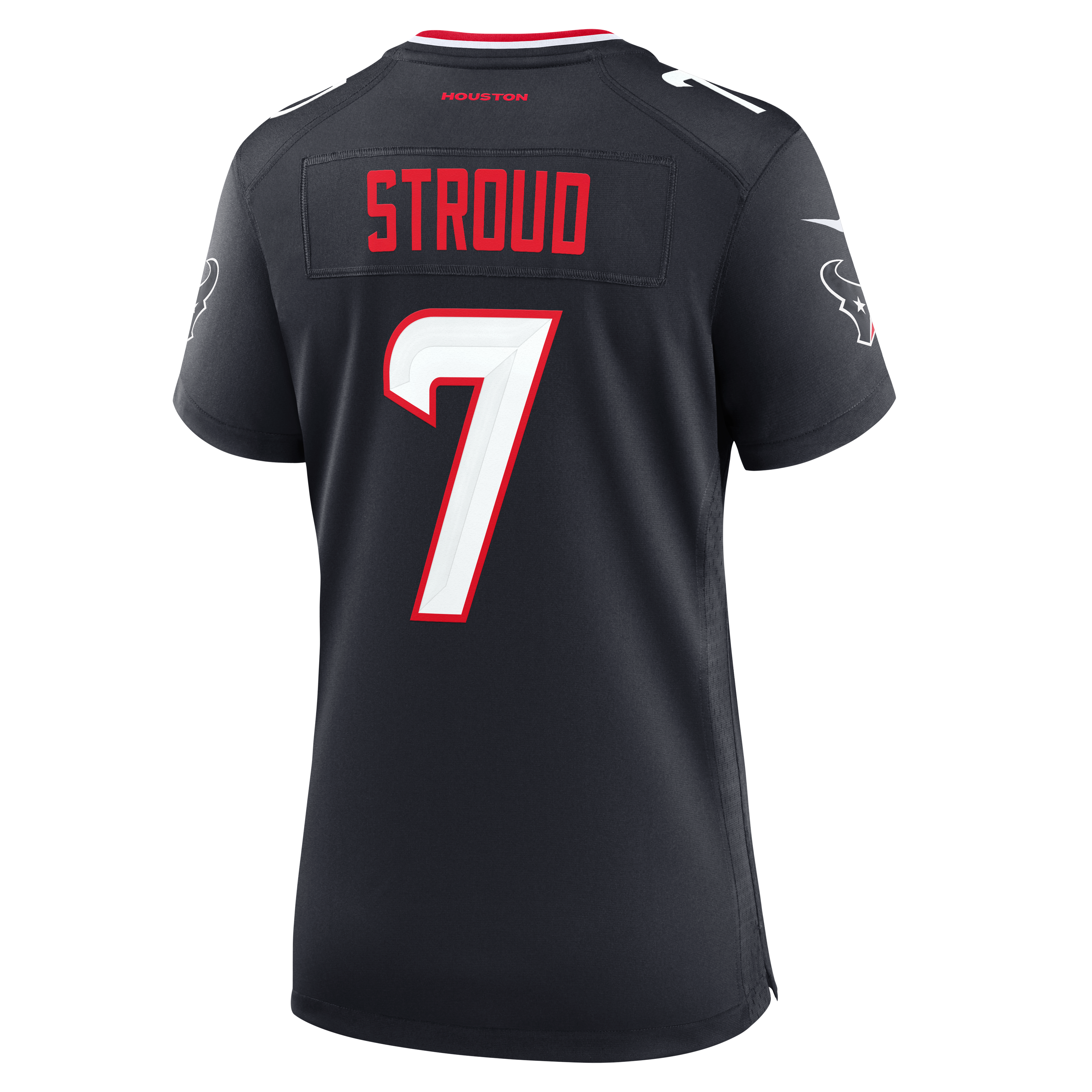 Maillot de match Nike C.J. Stroud bleu marine pour femme, Houston Texans, 25e saison
