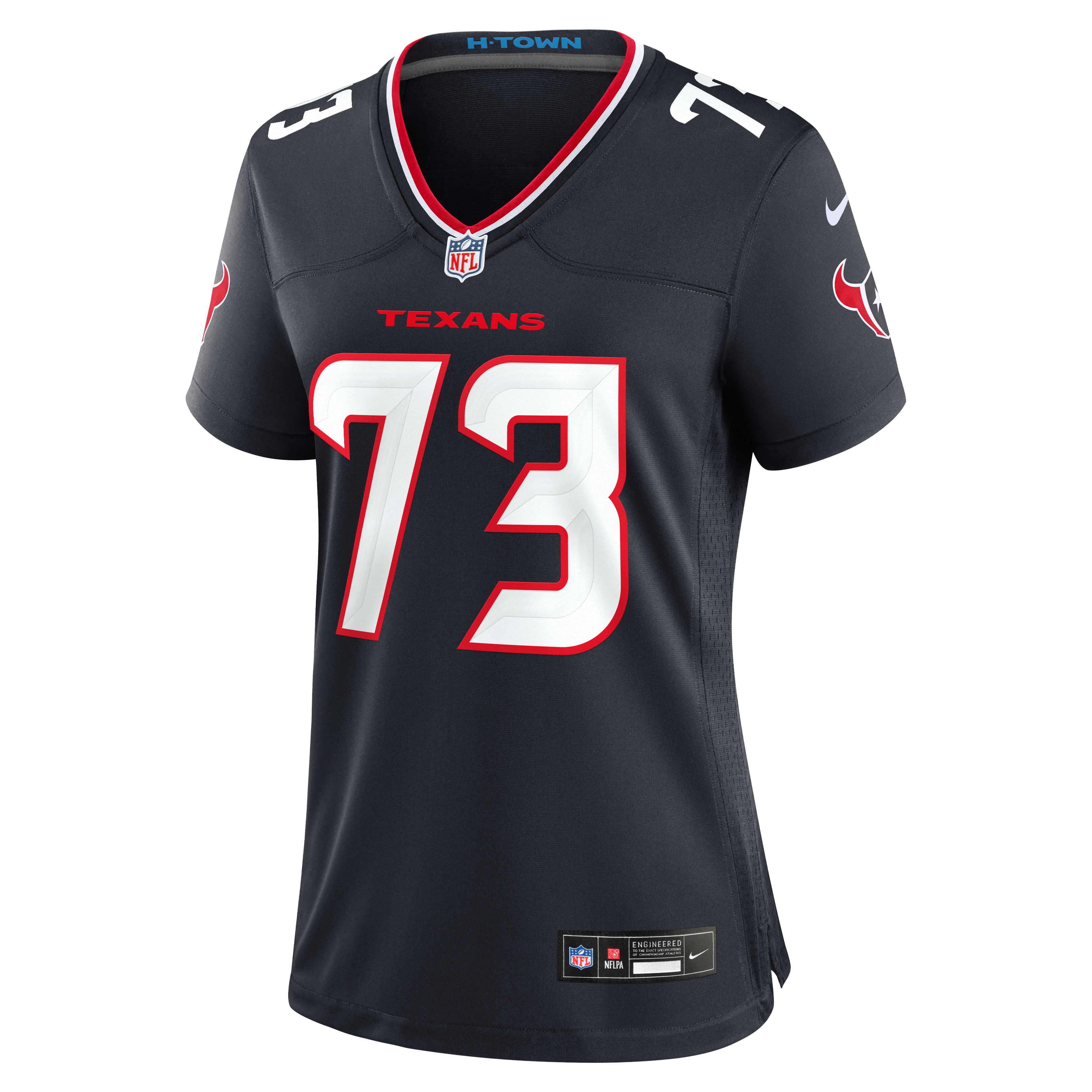 Maillot de match Nike Derrick Graham bleu marine des Houston Texans pour femmes