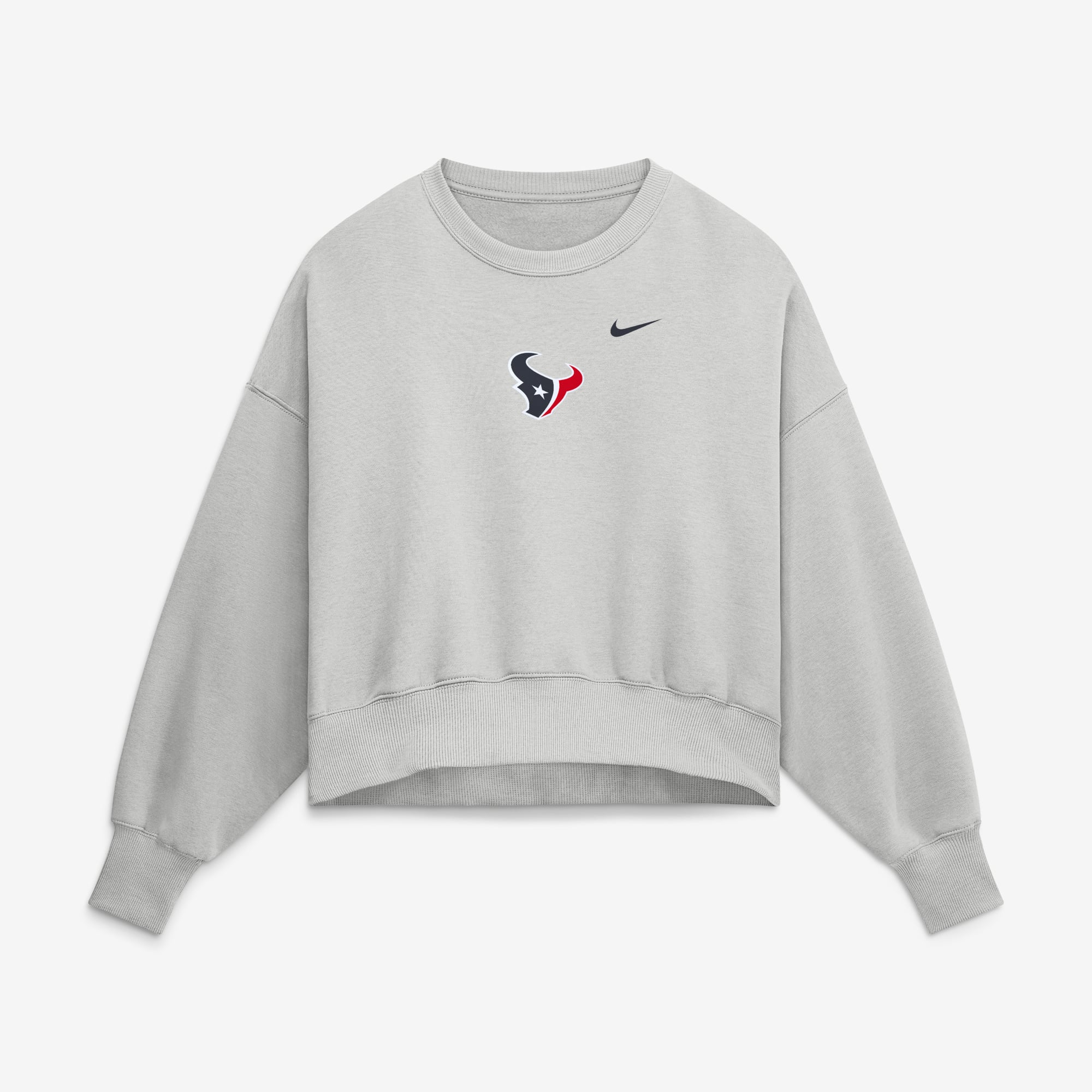 Sweat-shirt polaire surdimensionné Nike gris Houston Texans Primetime Phoenix pour femme