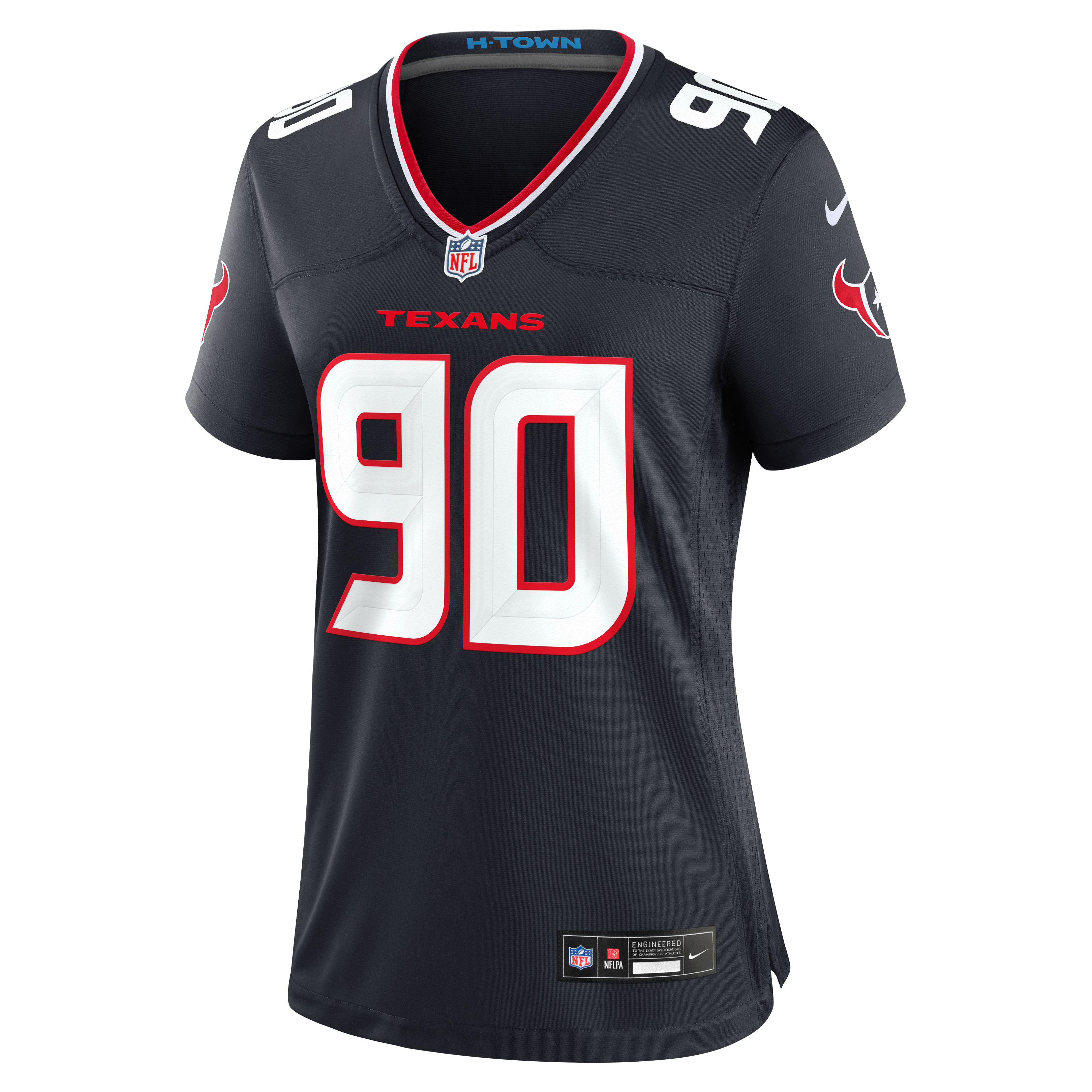 Maillot de match Nike Jadeveon Clowney bleu marine des Houston Texans pour femmes