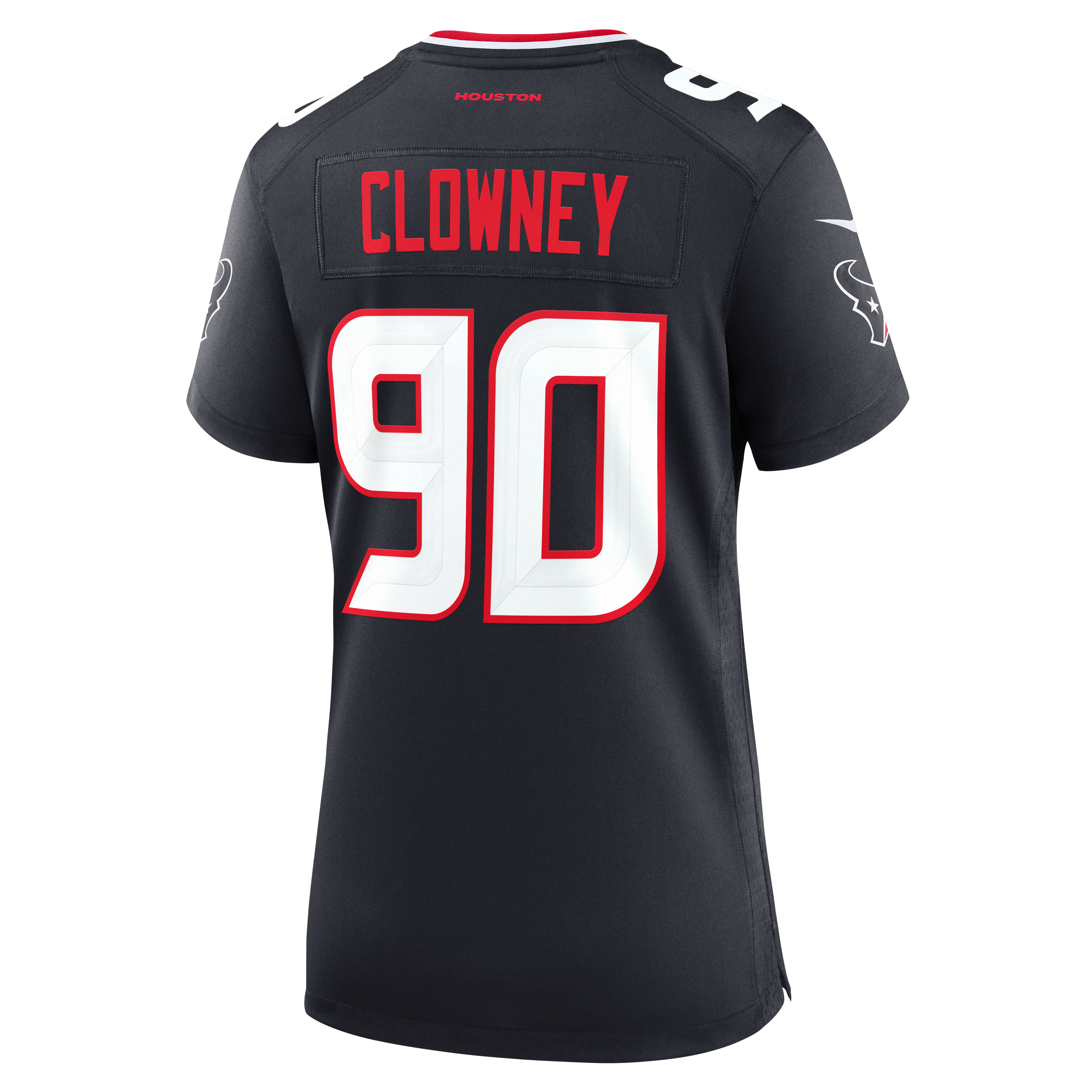 Maillot de match Nike Jadeveon Clowney bleu marine des Houston Texans pour femmes