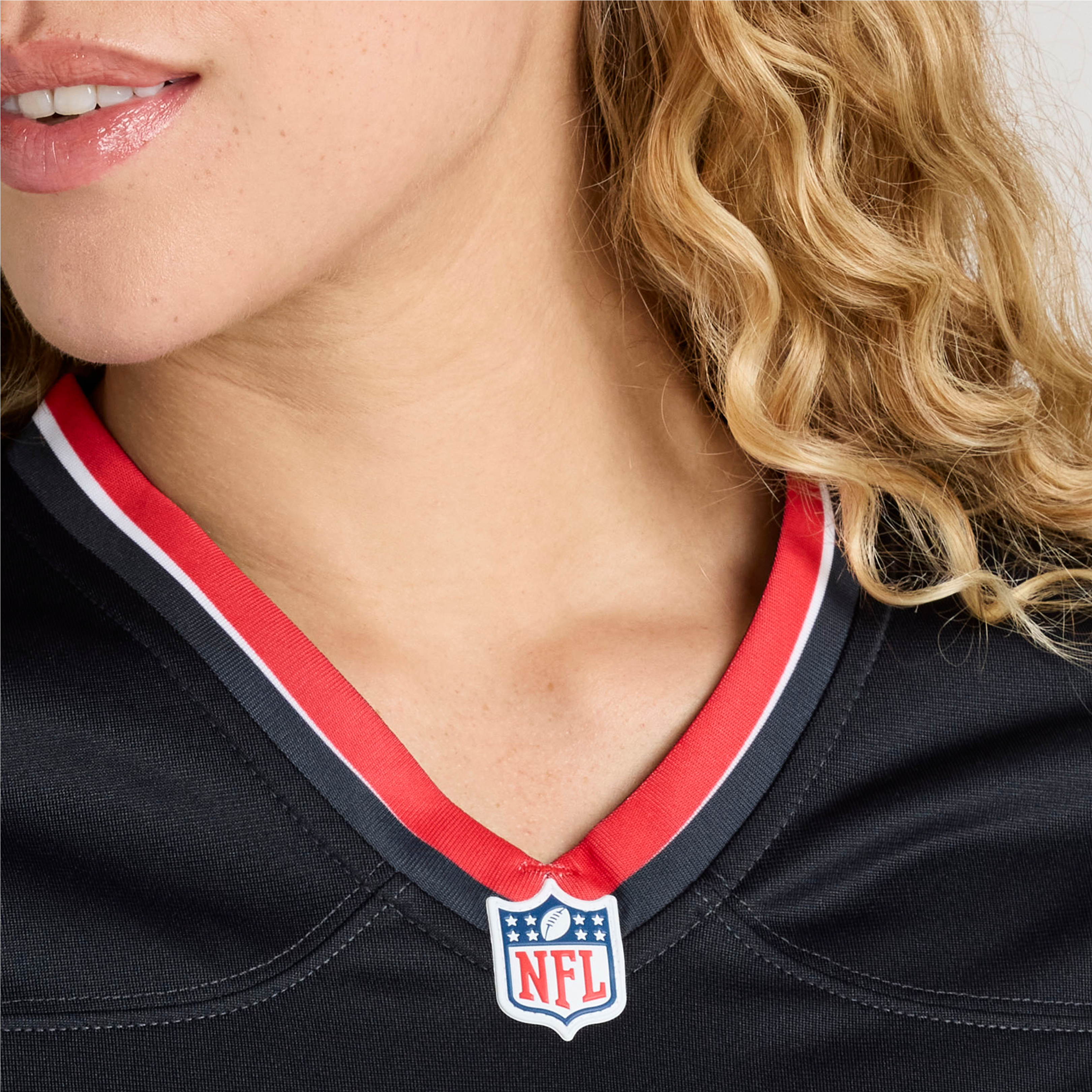 Maillot de match Nike Jadeveon Clowney bleu marine des Houston Texans pour femmes