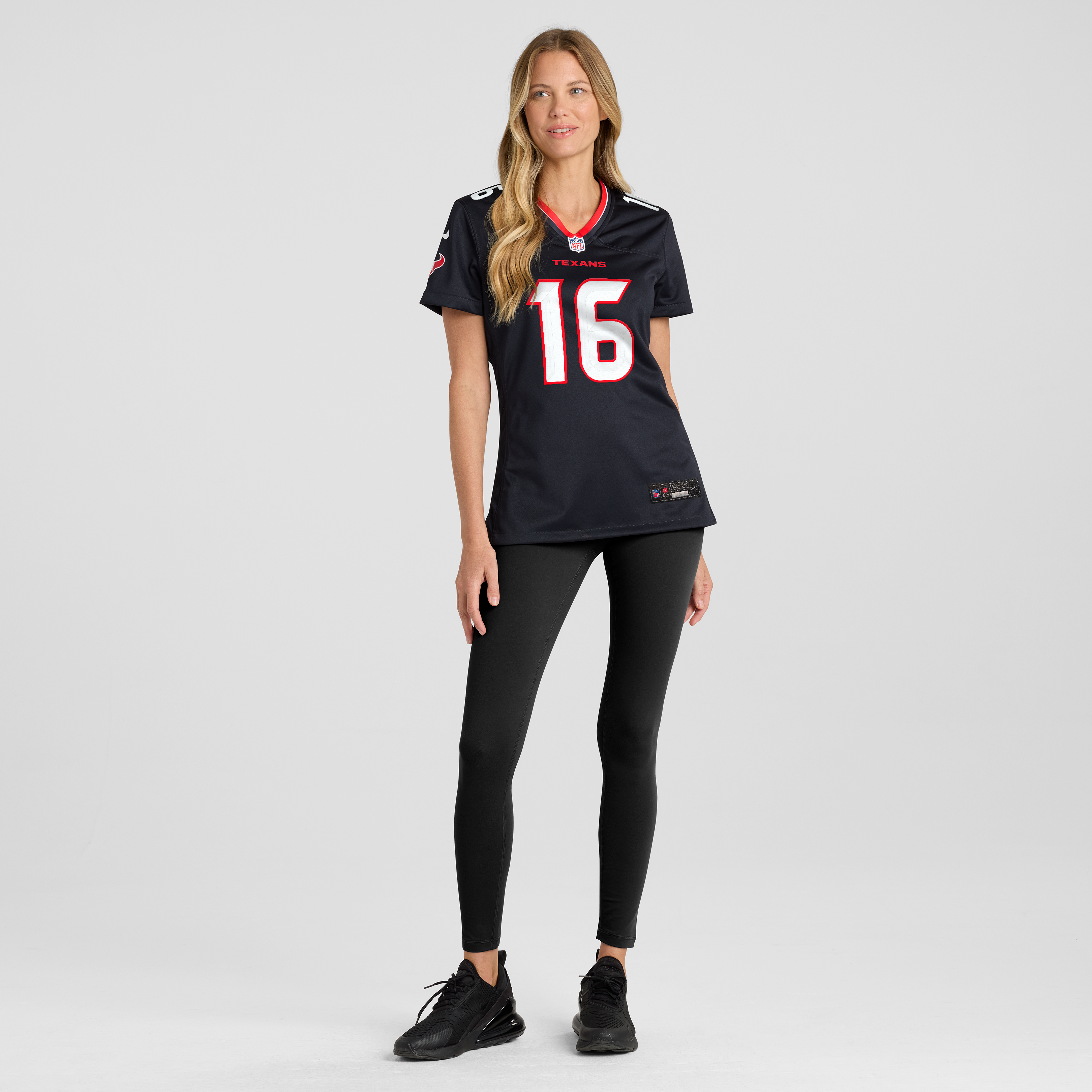 Maillot de match Nike Montrell Washington Navy pour femme, équipe des Houston Texans