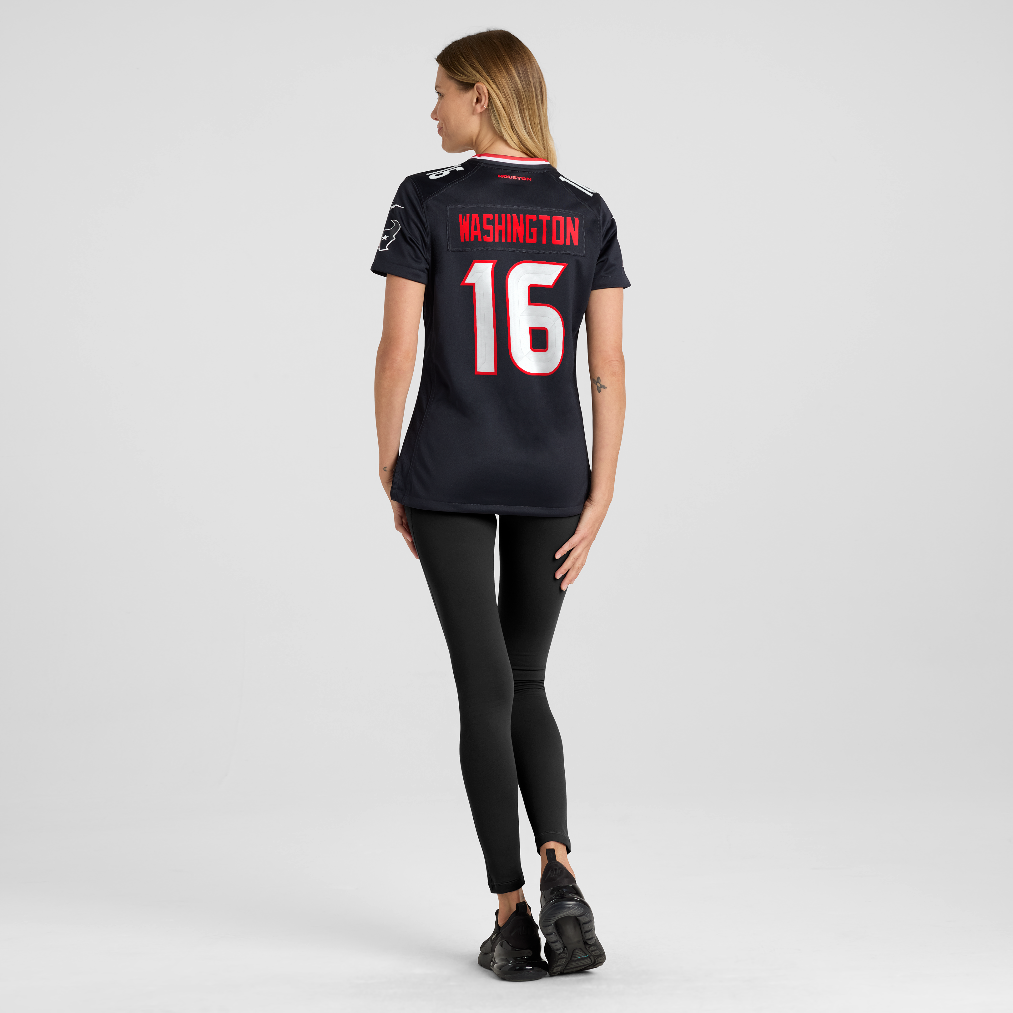 Maillot de match Nike Montrell Washington Navy pour femme, équipe des Houston Texans