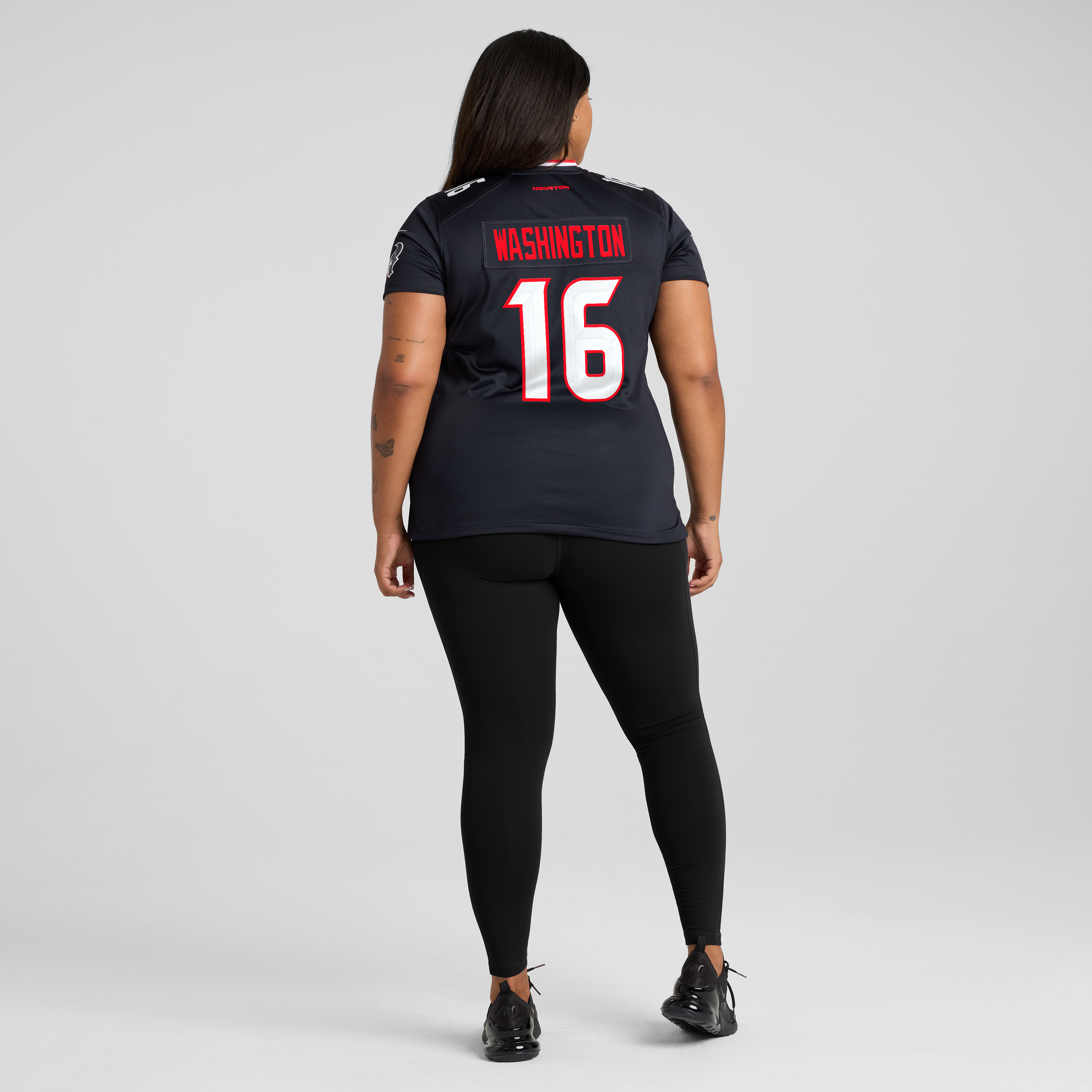 Maillot de match Nike Montrell Washington Navy pour femme, équipe des Houston Texans