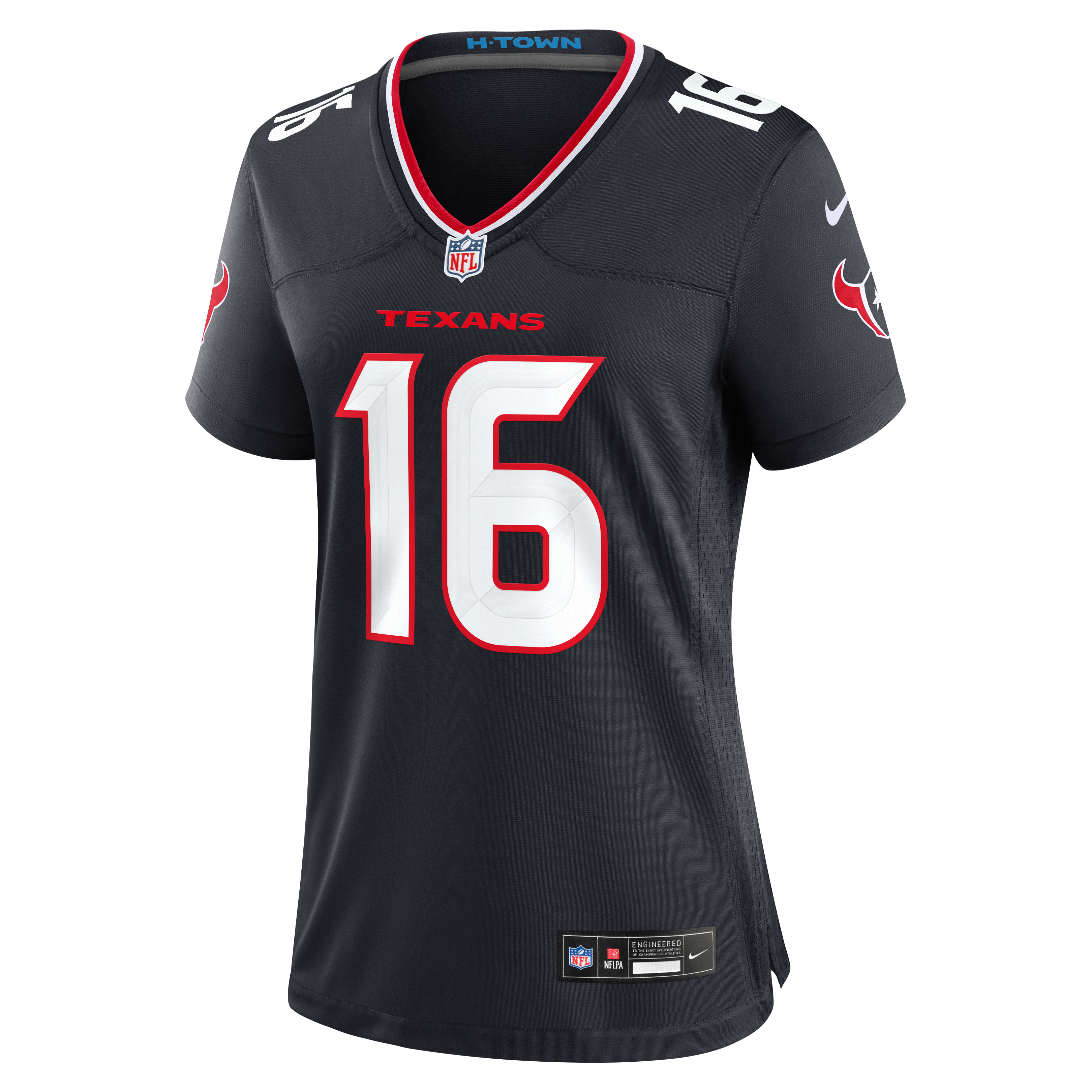 Maillot de match Nike Montrell Washington Navy pour femme, équipe des Houston Texans