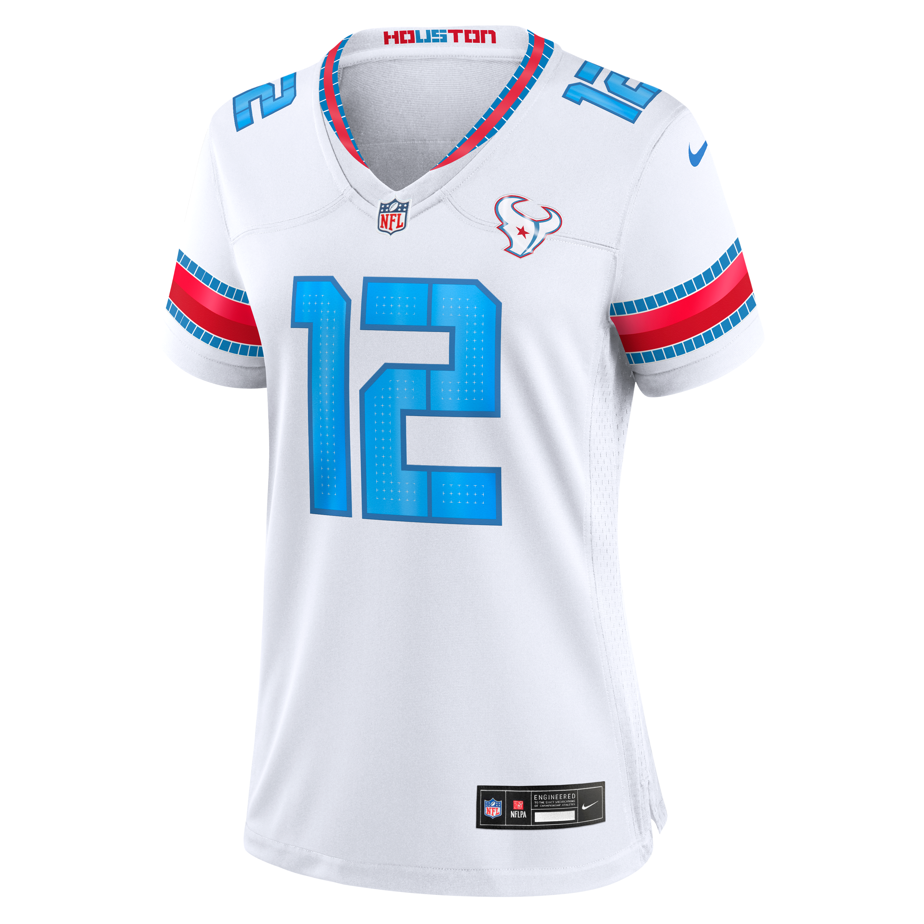 Maillot de match Nike Nico Collins blanc pour femme, collection Rivalries 2026 des Houston Texans.