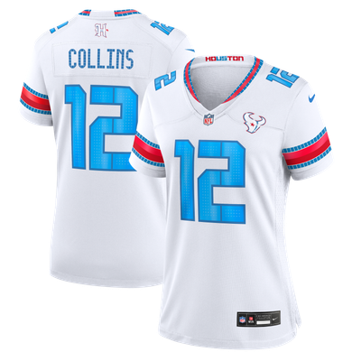 Nico Collins Houston Texans Nike Women's 2026 Rivalries Collection Game Jersey - White