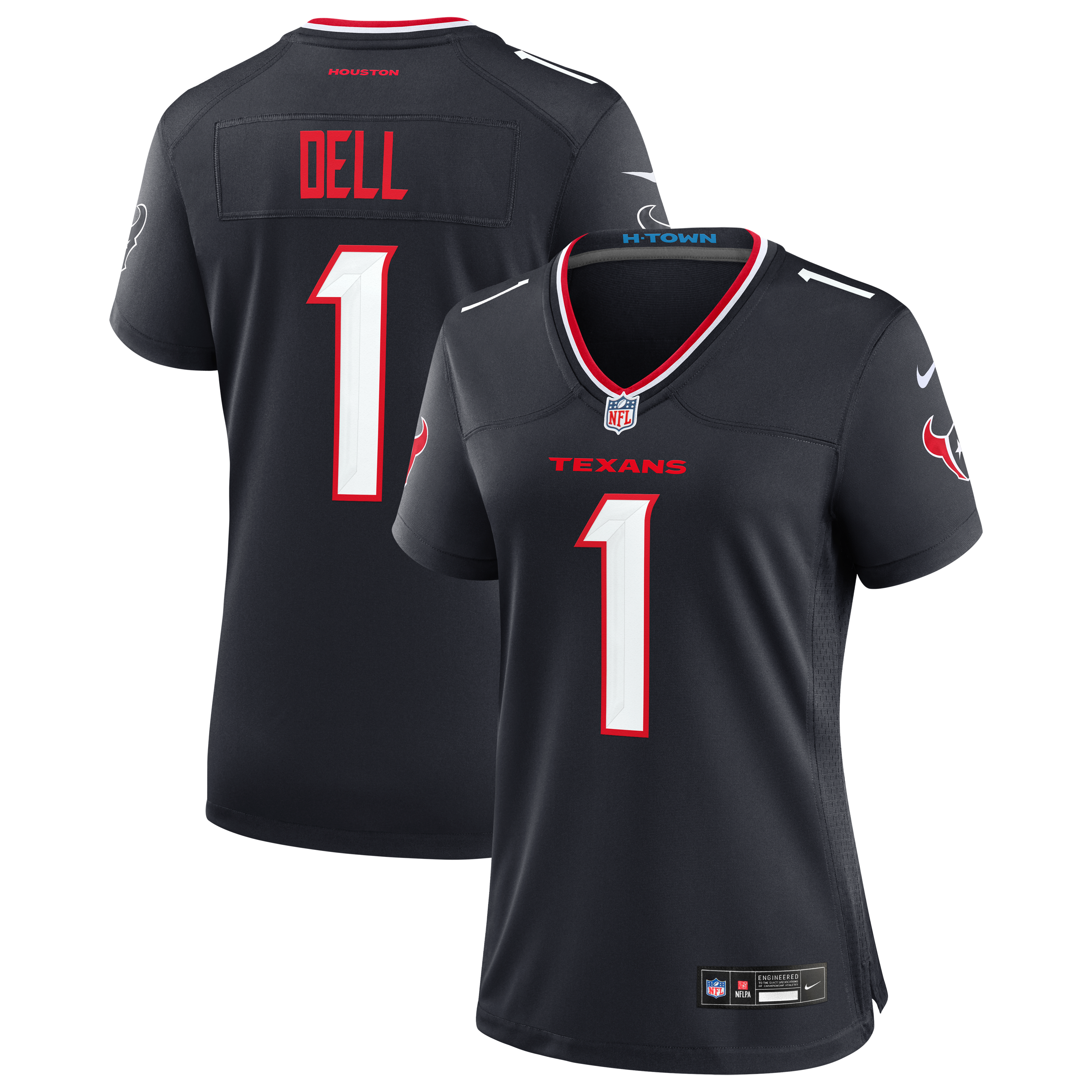 Débardeur Nike pour femme Dell Navy Maillot de match l'équipe des Houston Texans