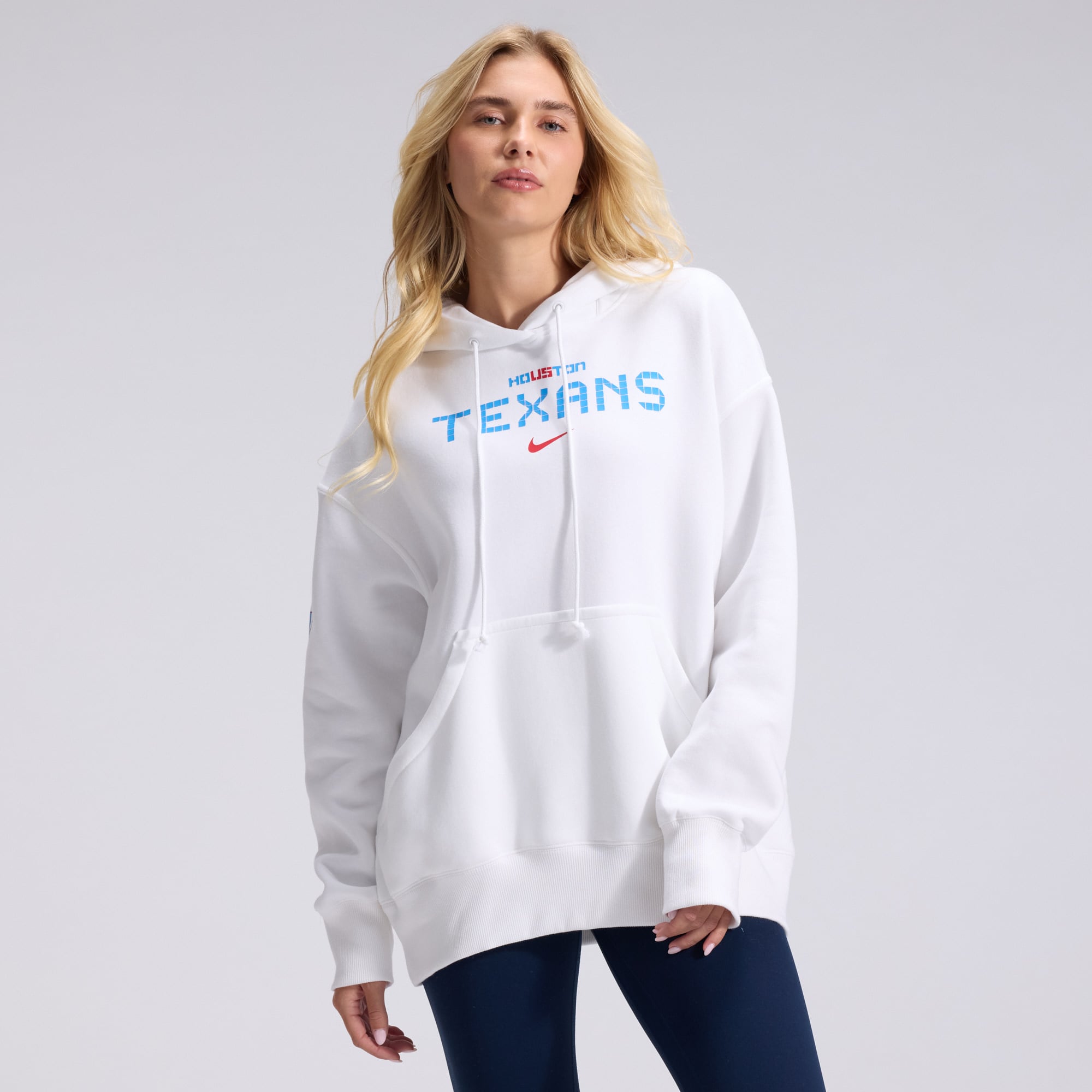 Women's Nike White Houston Texans 2026 Rivalries Collection Oversized Pullover Hoodie