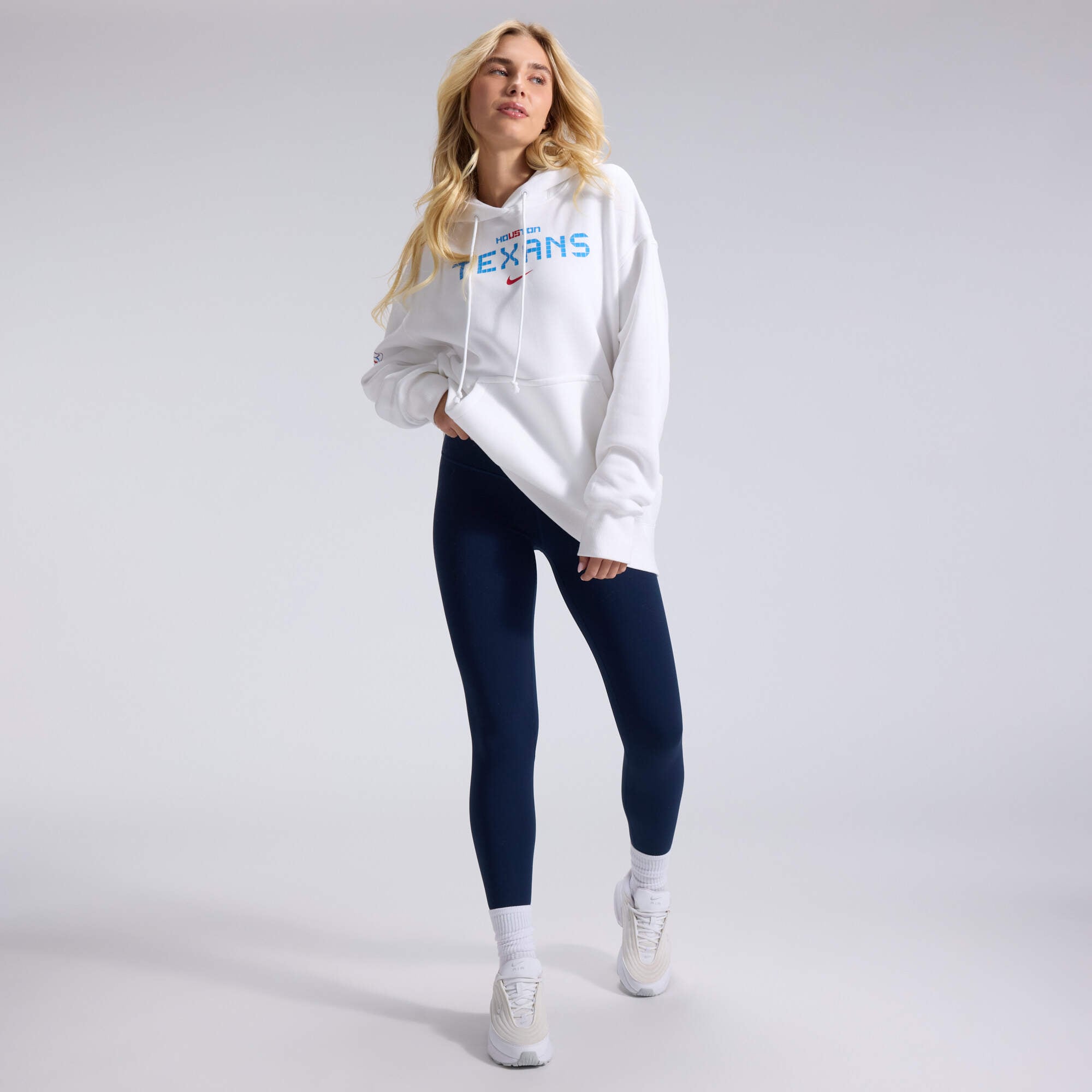 Women's Nike White Houston Texans 2026 Rivalries Collection Oversized Pullover Hoodie