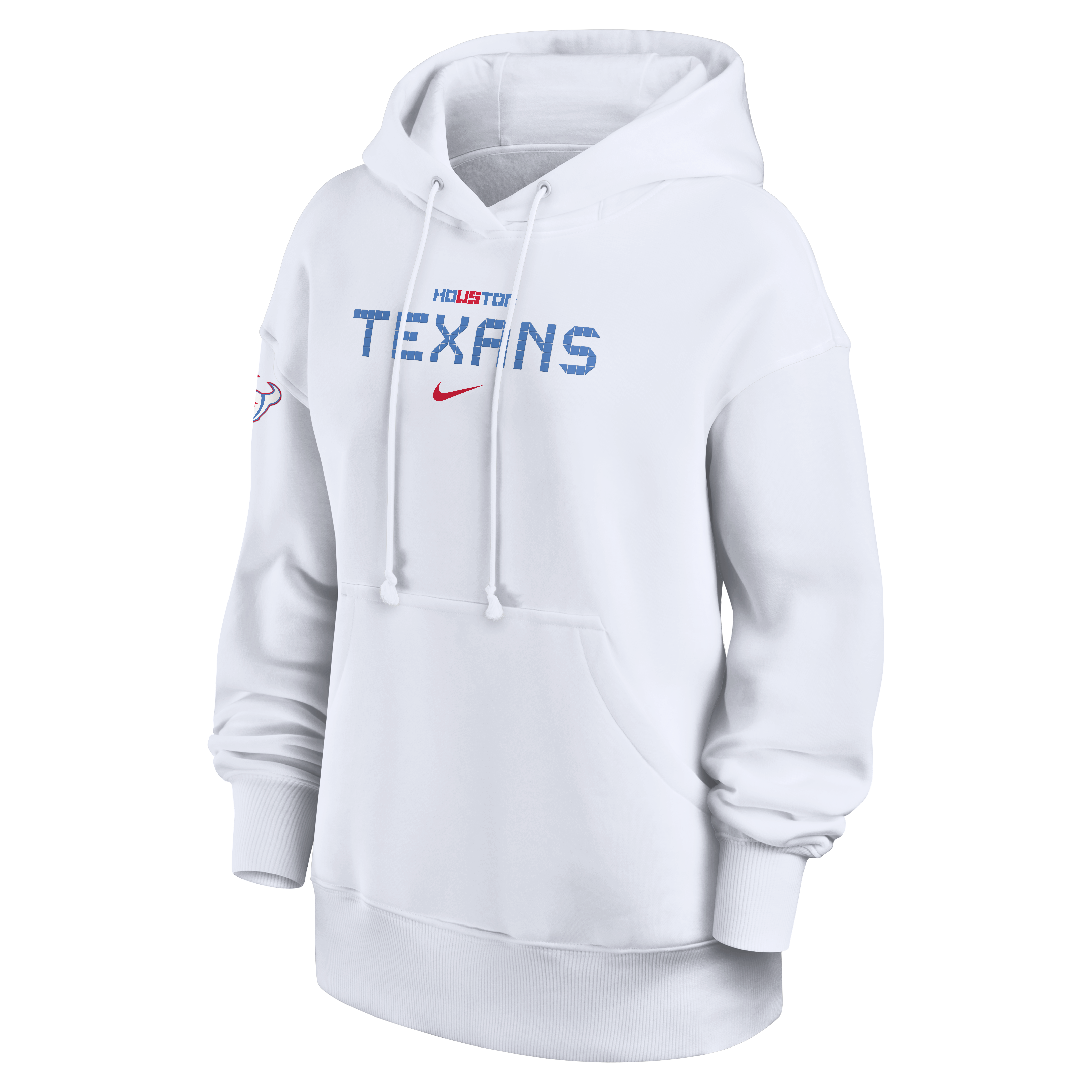 Women's Nike White Houston Texans 2026 Rivalries Collection Oversized Pullover Hoodie