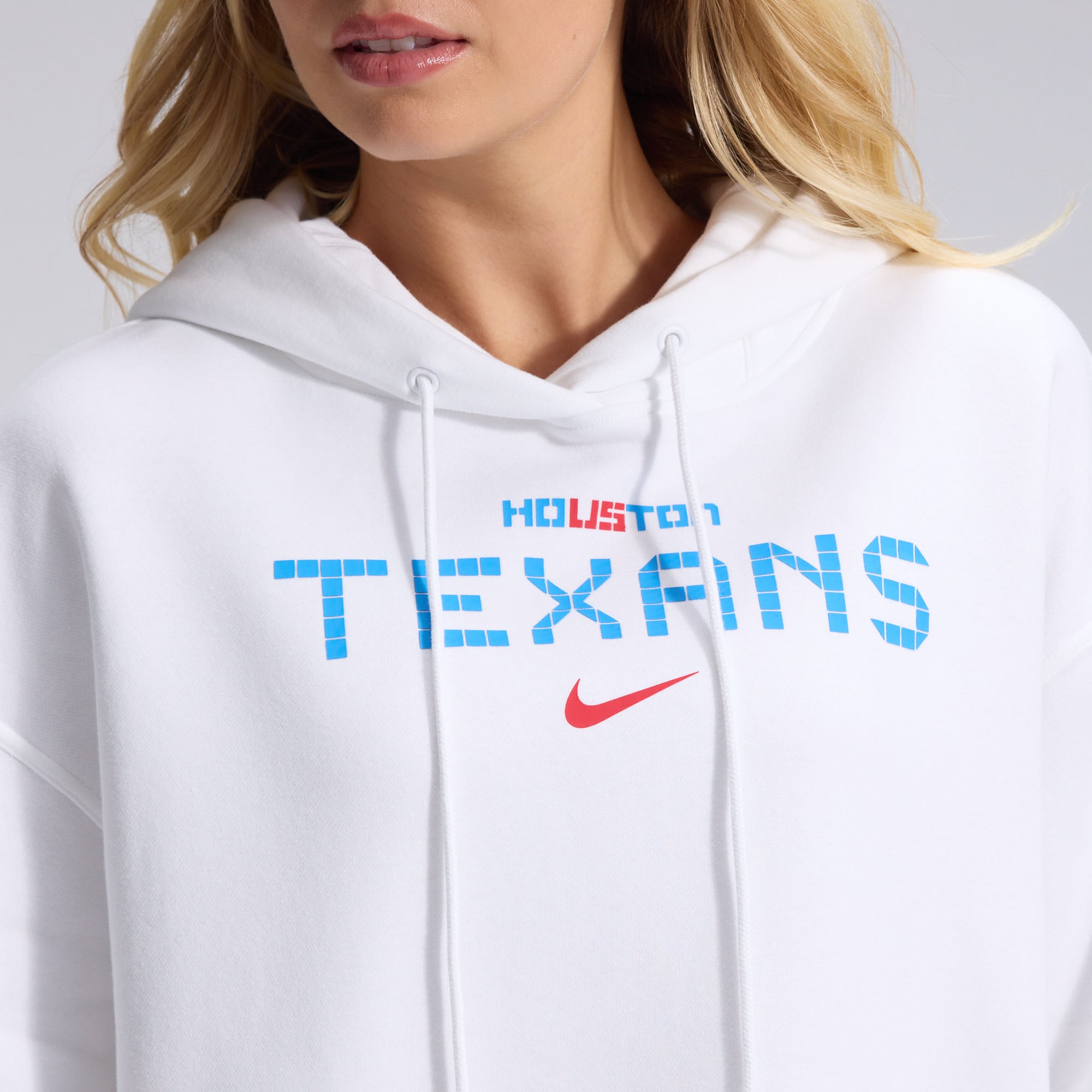 Women's Nike White Houston Texans 2026 Rivalries Collection Oversized Pullover Hoodie