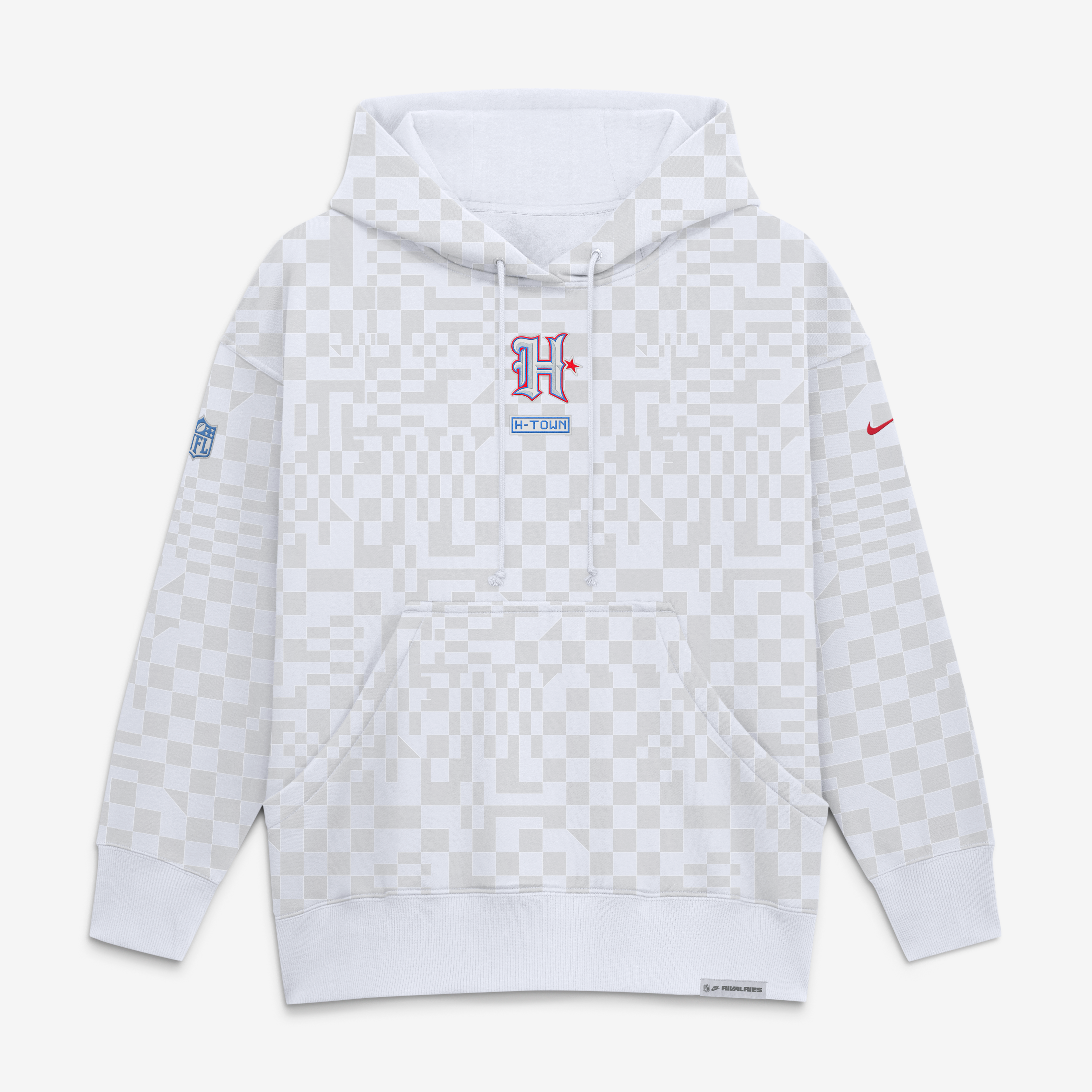 Sweat à capuche oversize Nike blanc Houston Texans Collection Rivalités 2026 pour femme