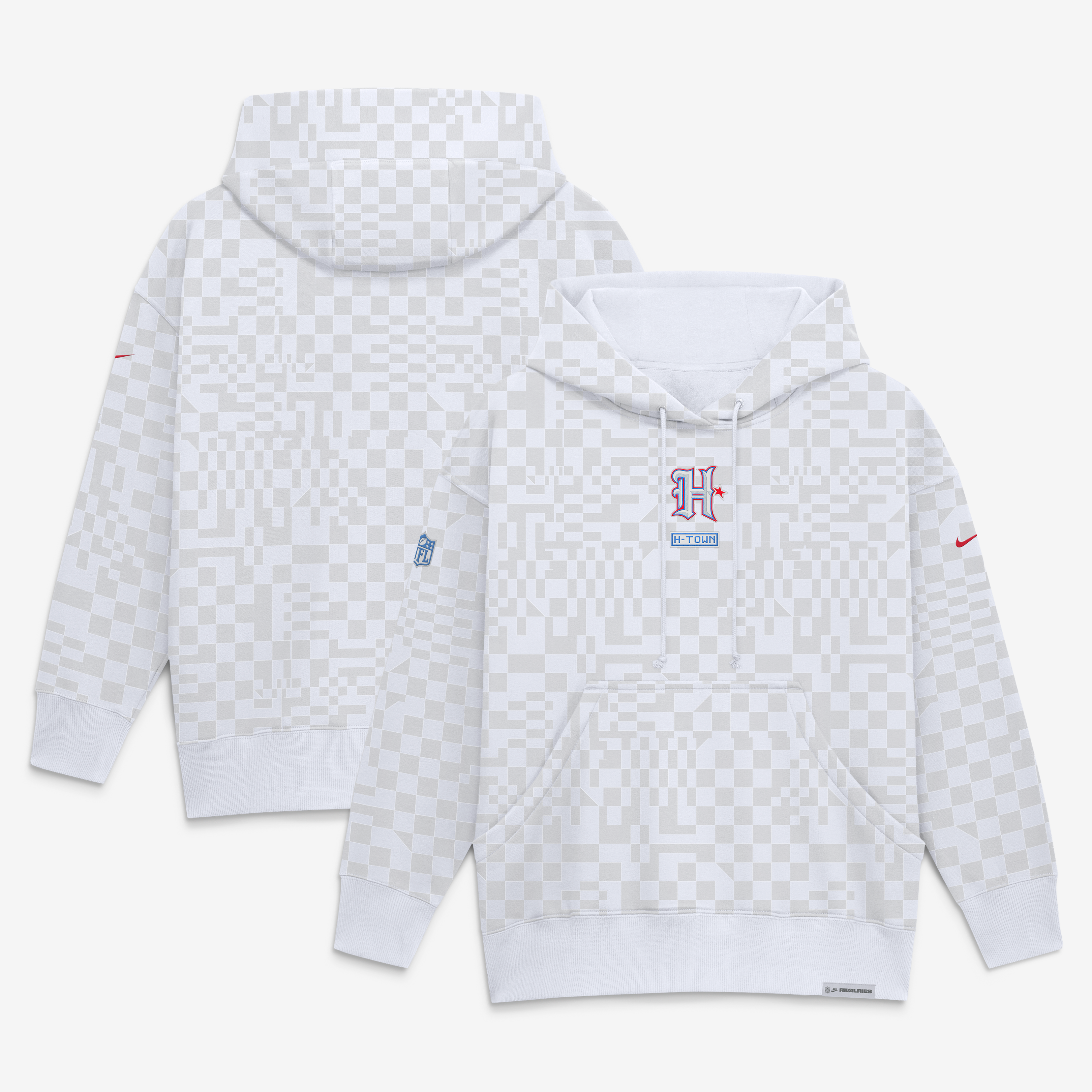 Sweat à capuche oversize Nike blanc Houston Texans Collection Rivalités 2026 pour femme