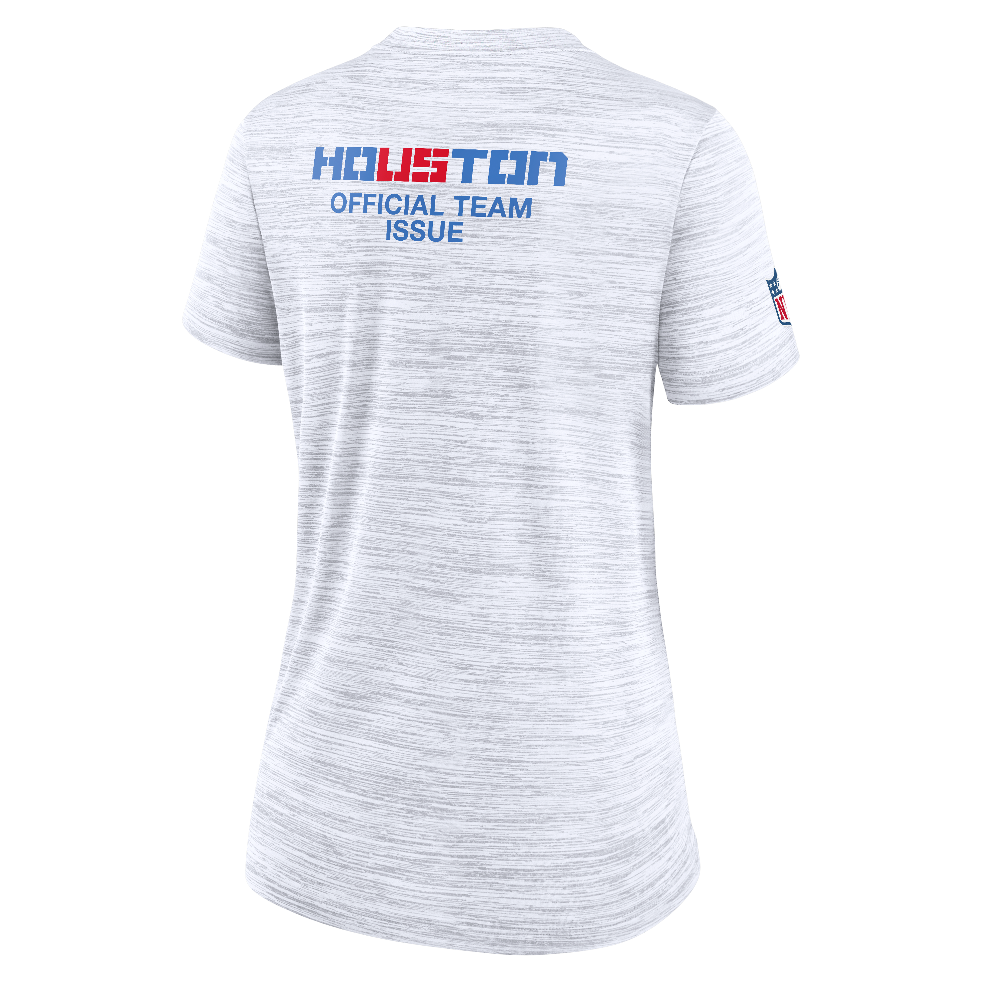 T-shirt Nike blanc pour femme, collection Rivalries 2026 des Houston Texans, Sideline Velocity Dri-FIT