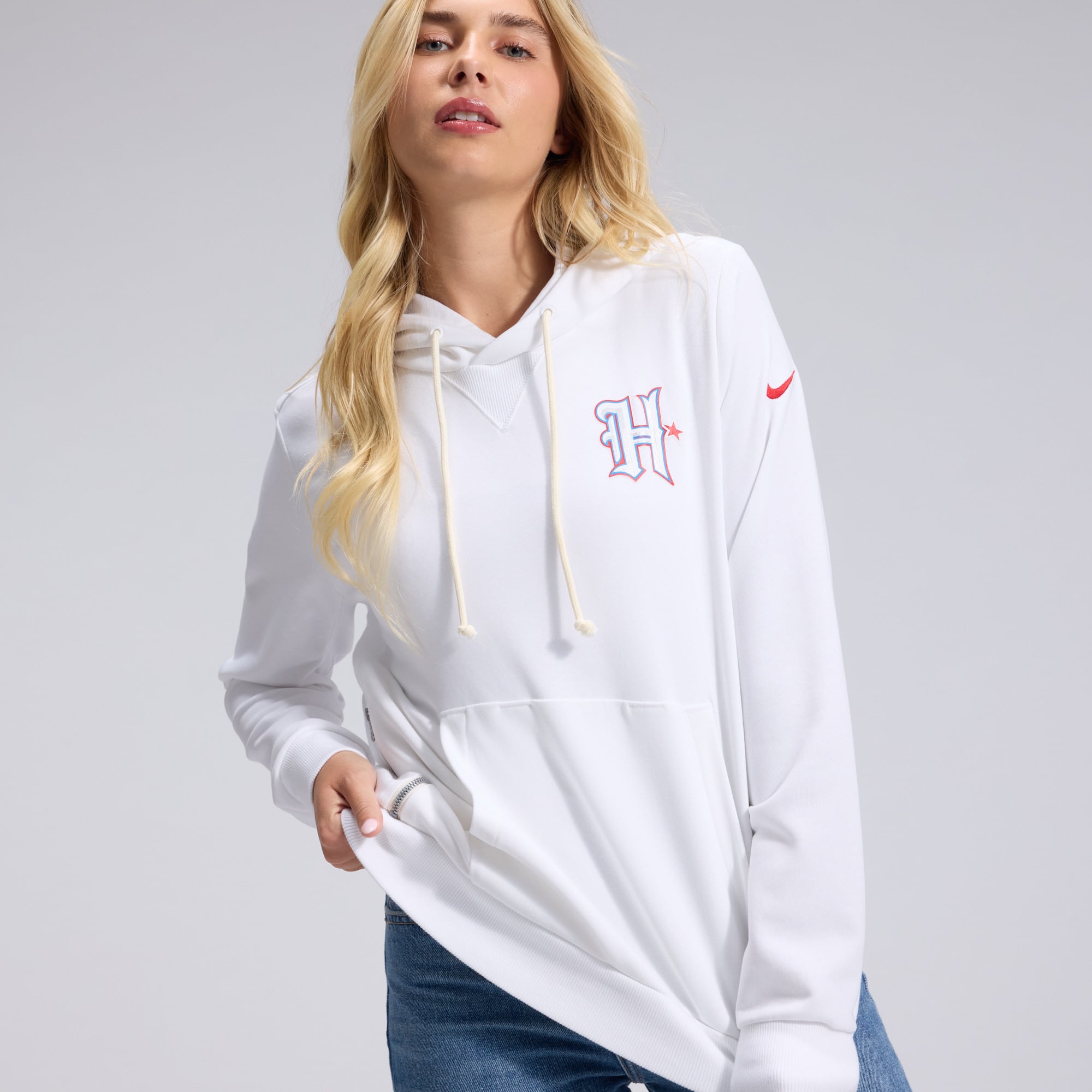 Women's Nike White Houston Texans 2026 Rivalries Collection Standard Issue Sideline Pullover Hoodie