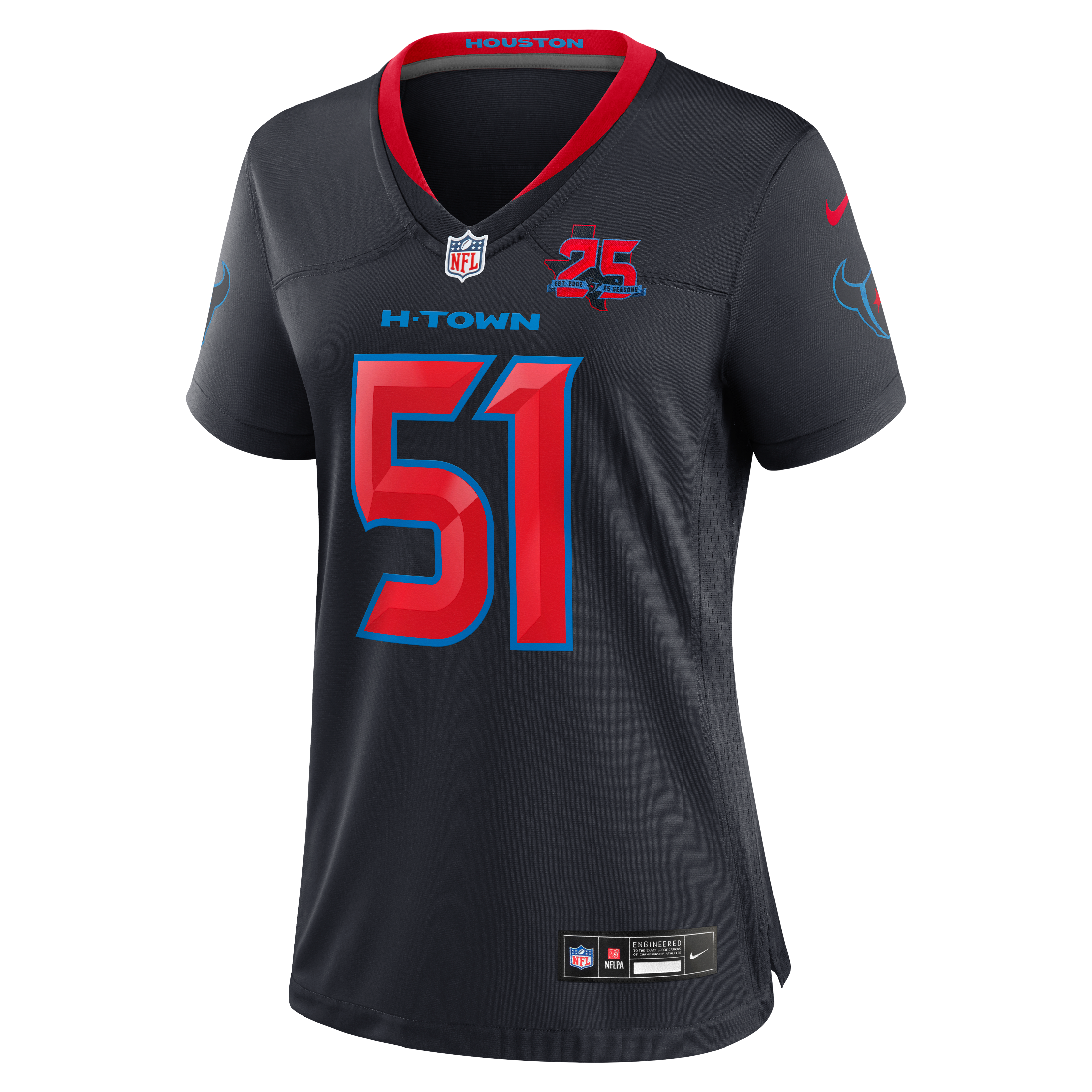 Maillot de match Nike Will Anderson Jr. bleu marine des Houston Texans, saison alternative 25, pour femme