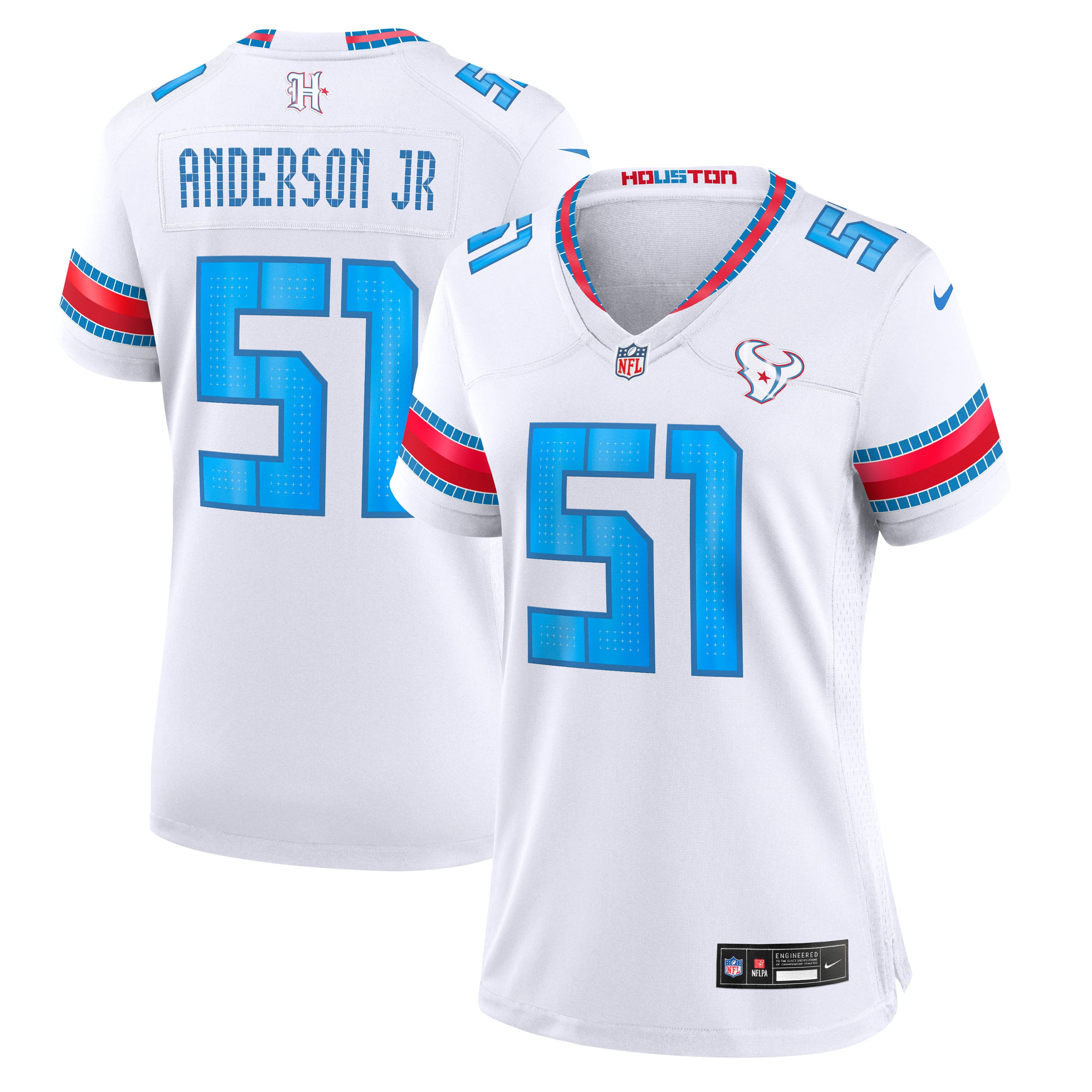 Women's Nike Will Anderson Jr. White Houston Texans 2026 Rivalries Collection Game Jersey