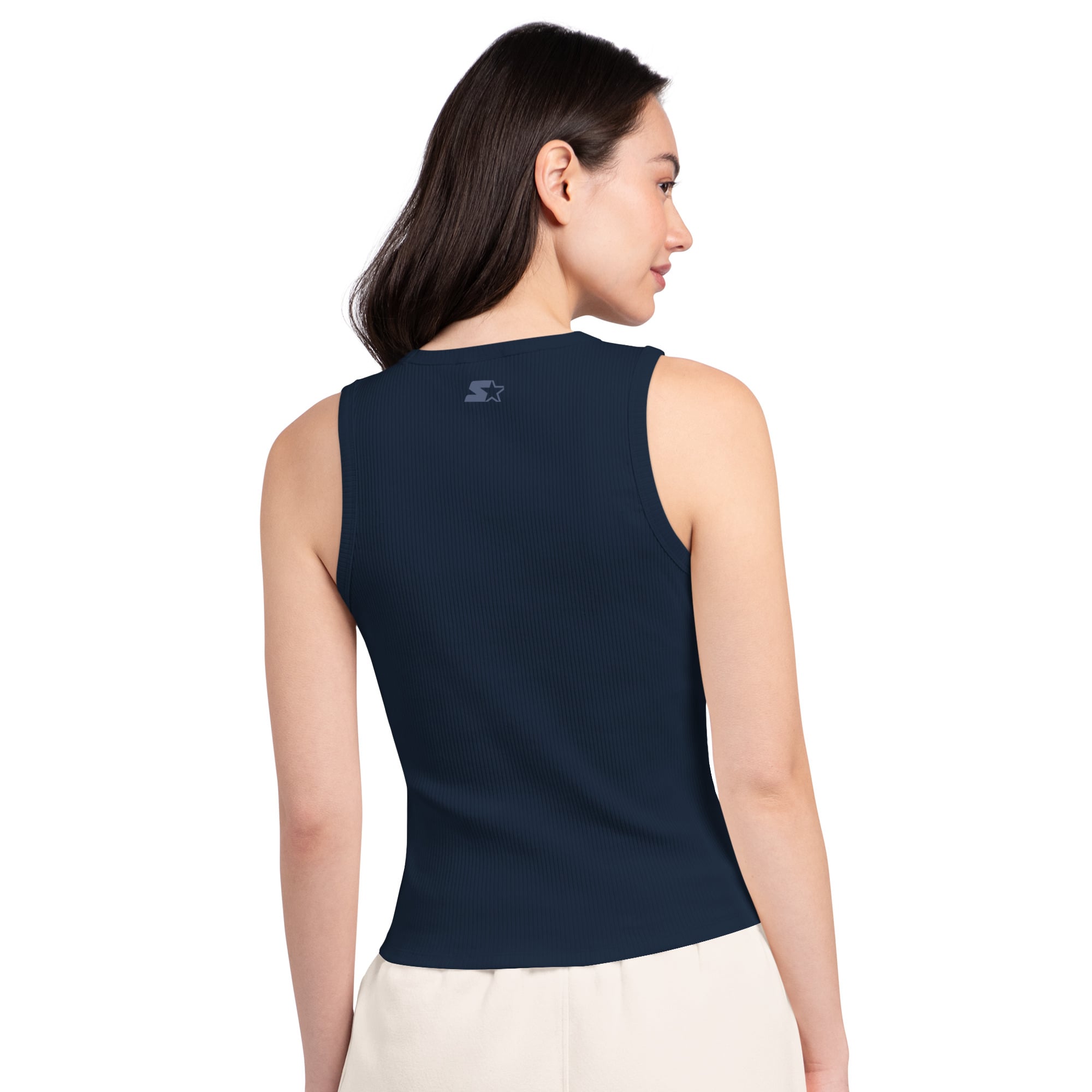 Débardeur court Starter bleu marine pour femme, style athleisure, Houston Texans