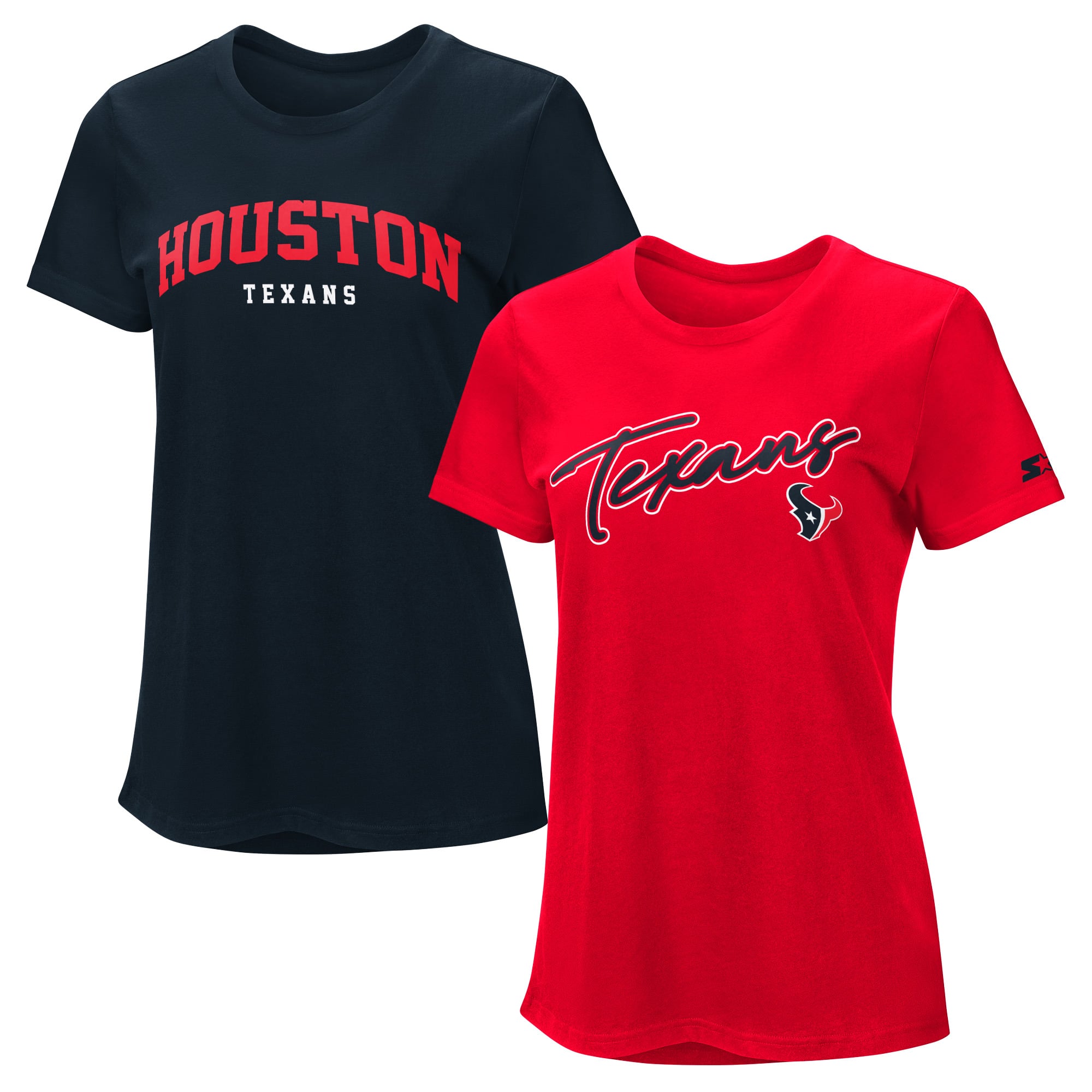 Women's Starter  Navy/Red Houston Texans T-Shirt Combo Pack